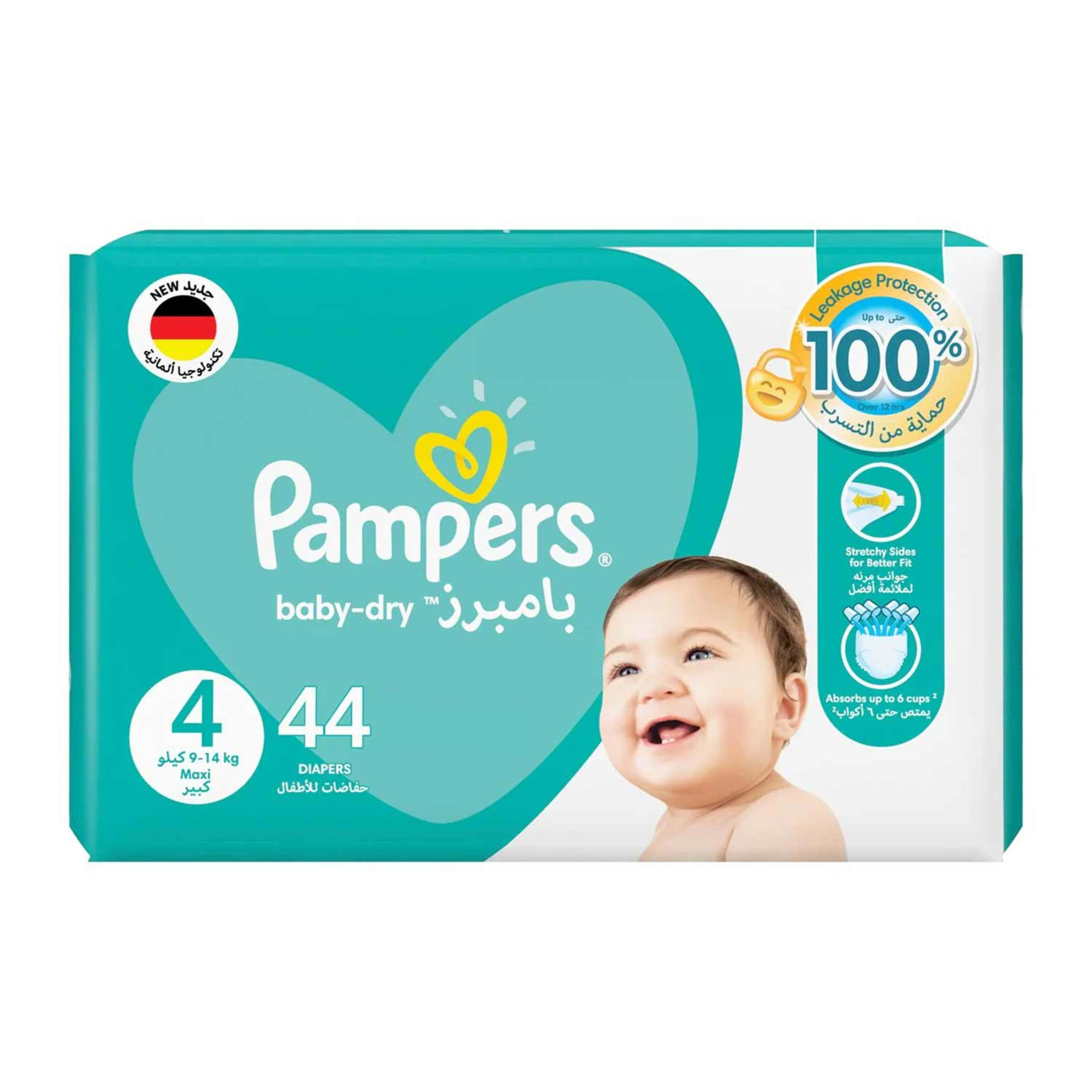 Pampers Baby Dry Diapers Maxi 4 9-14kg 44pcs