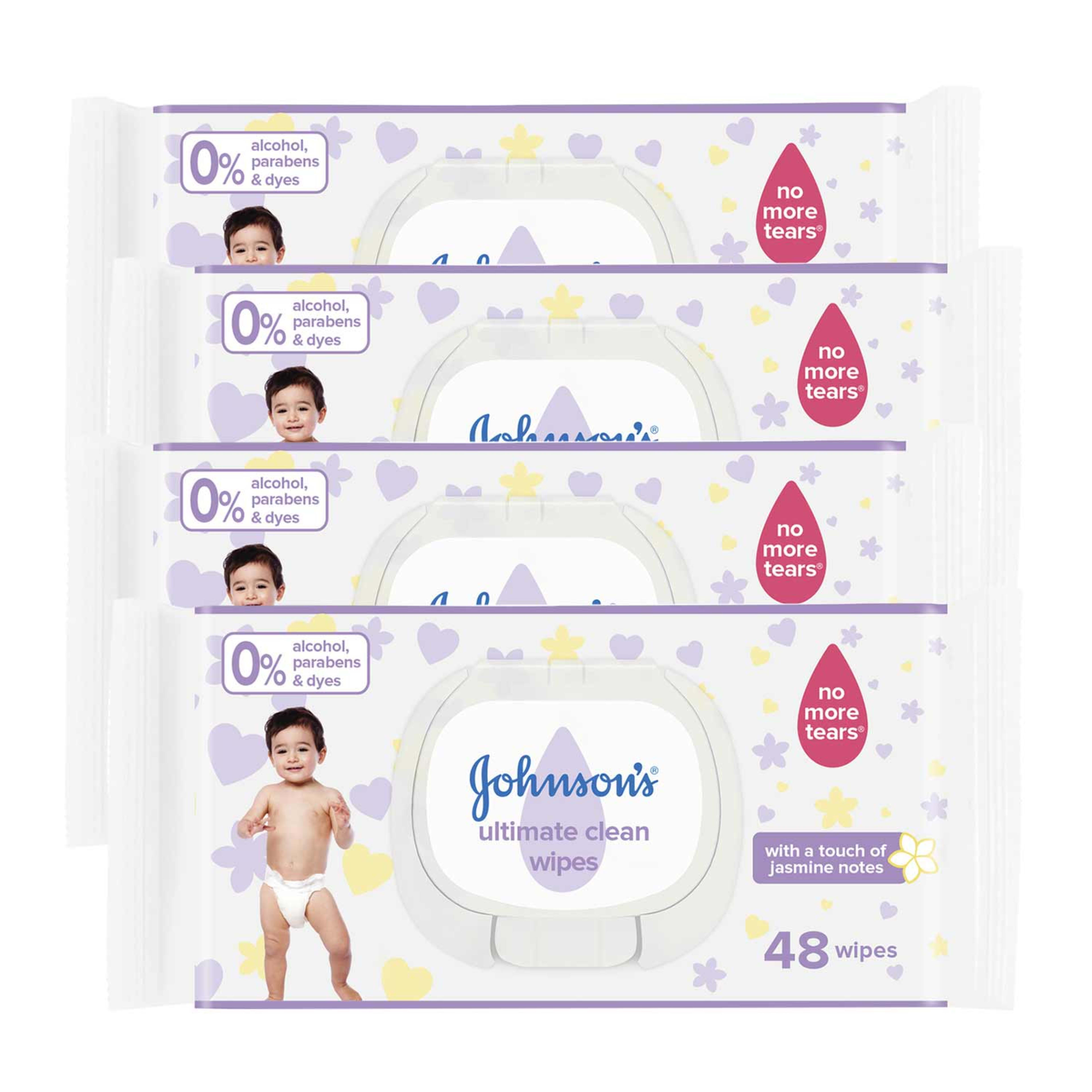 Johnson's Ultimate Clean Baby Wipes 48's 3+1free