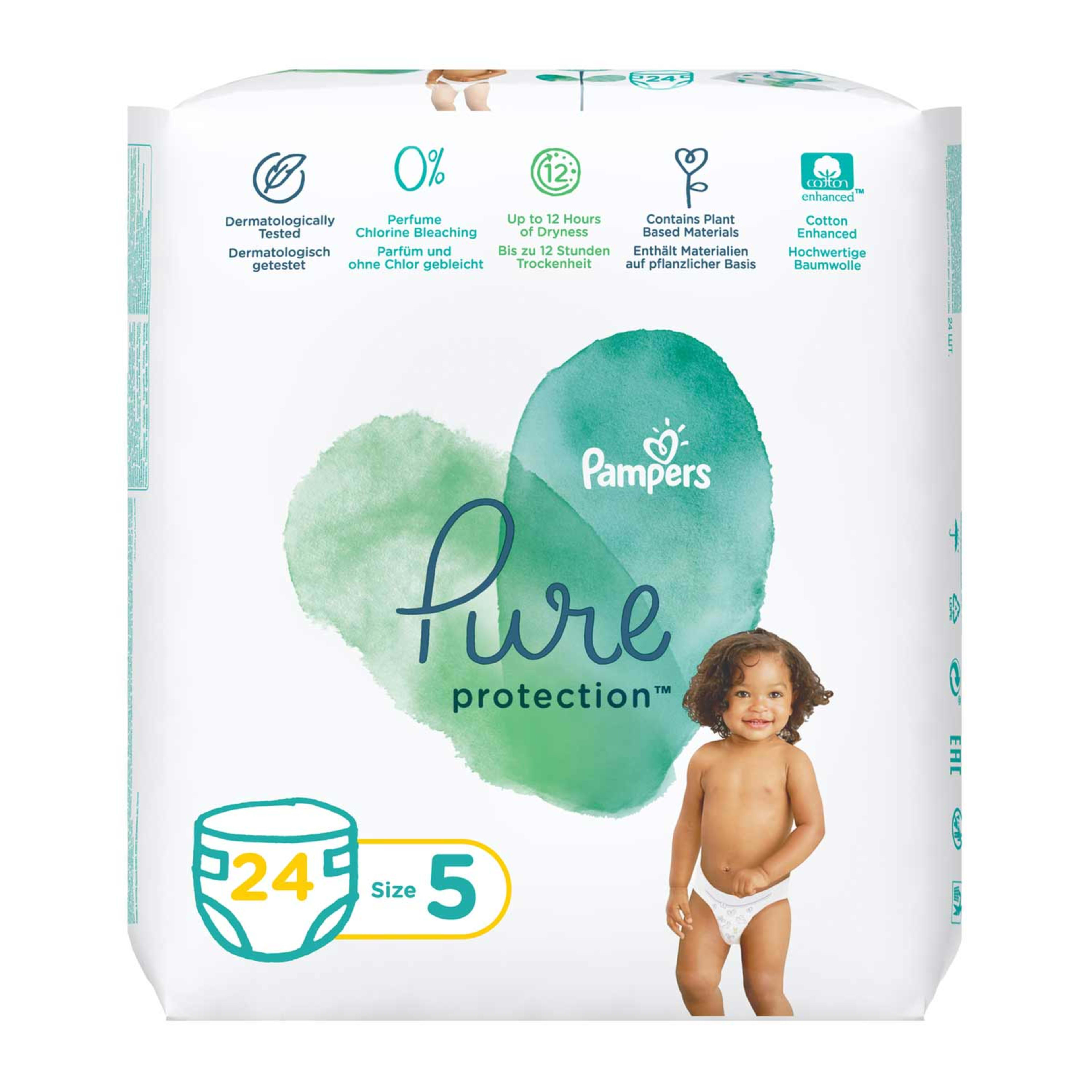 Pampers Pure Protection Diapers S5 11+kg 24s
