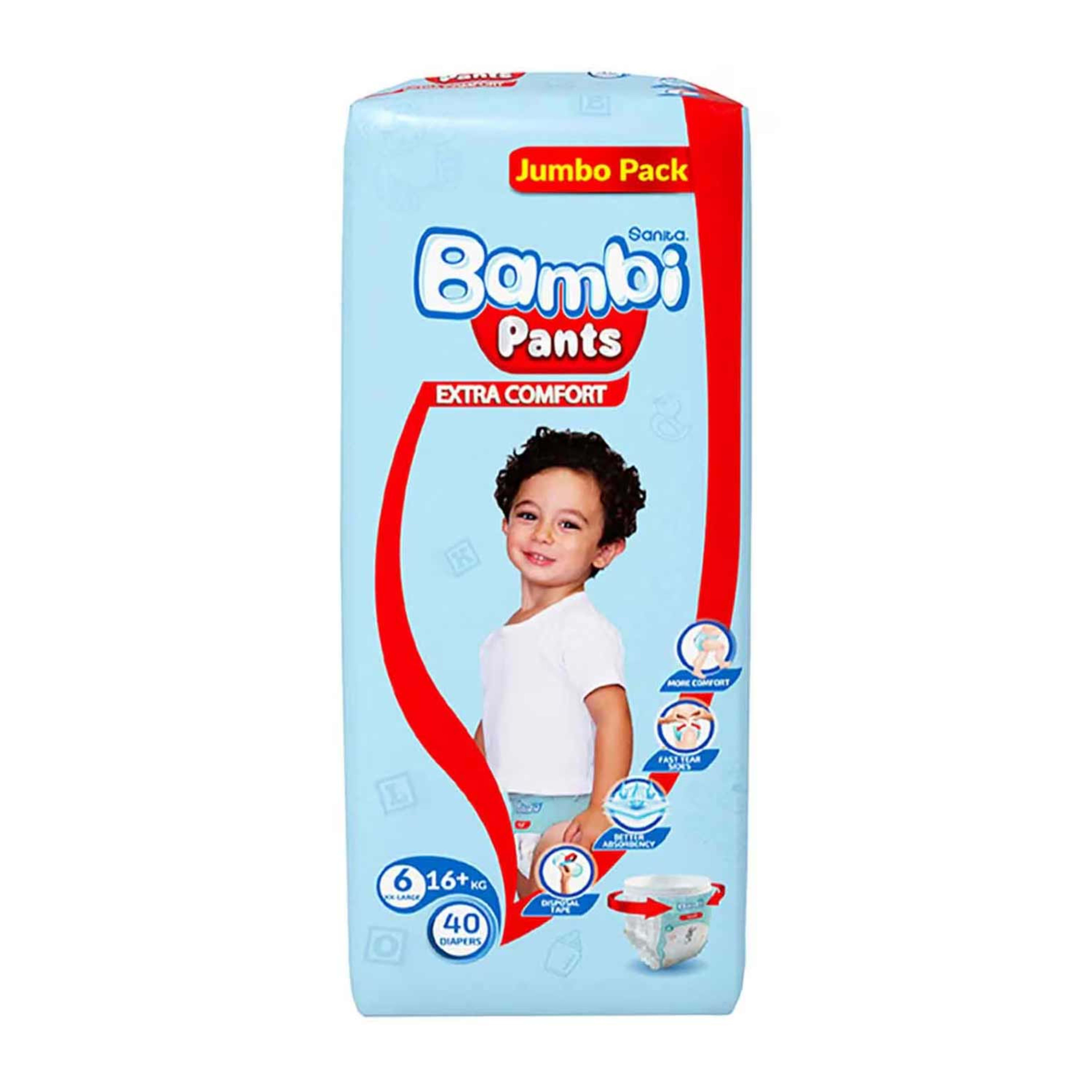 Sanita Bambi Diaper Pants 6 XXL Jumbo Box 40pcs