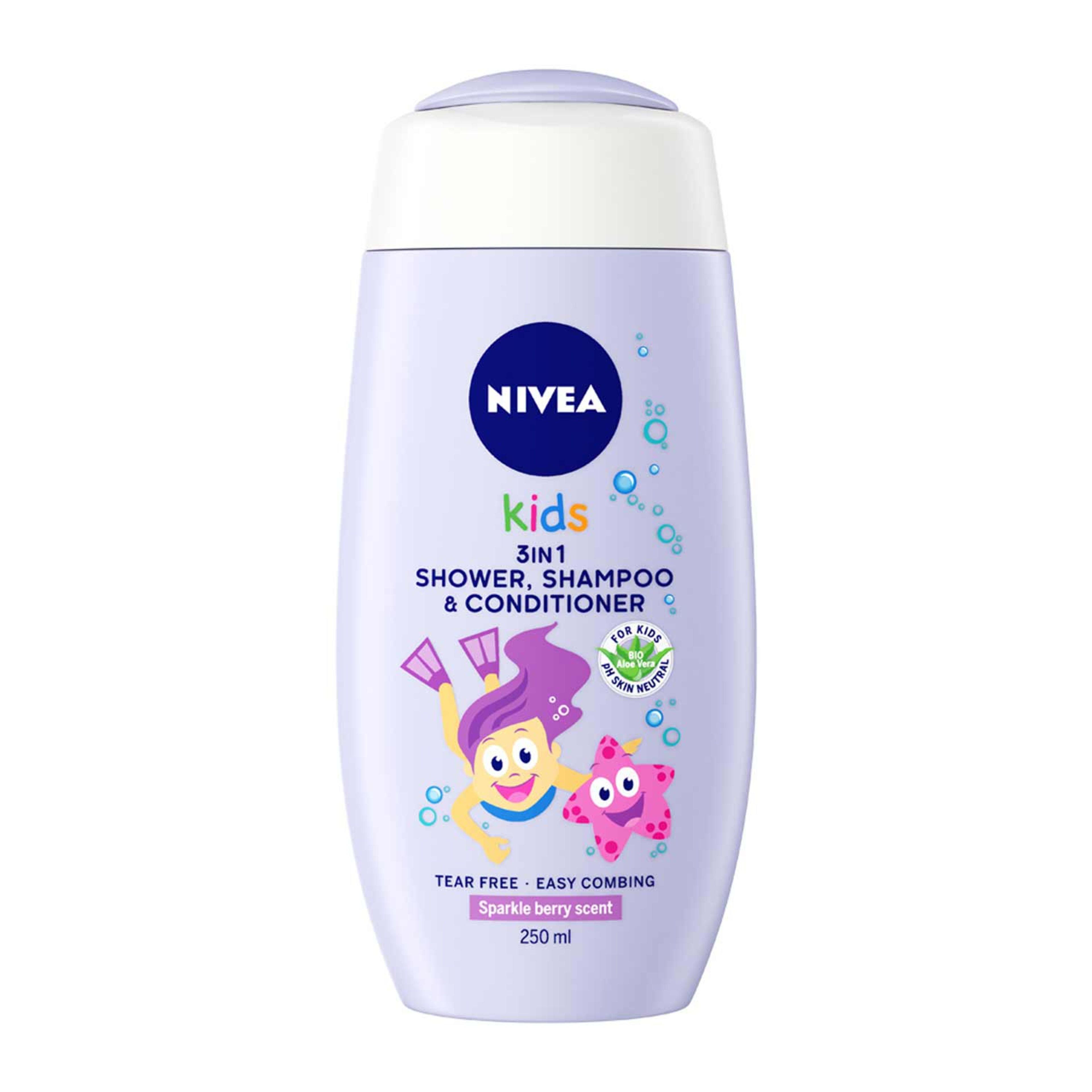 Nivea Kids 2in1 Shower & Shampoo Sparkle Berry Scent 250ml