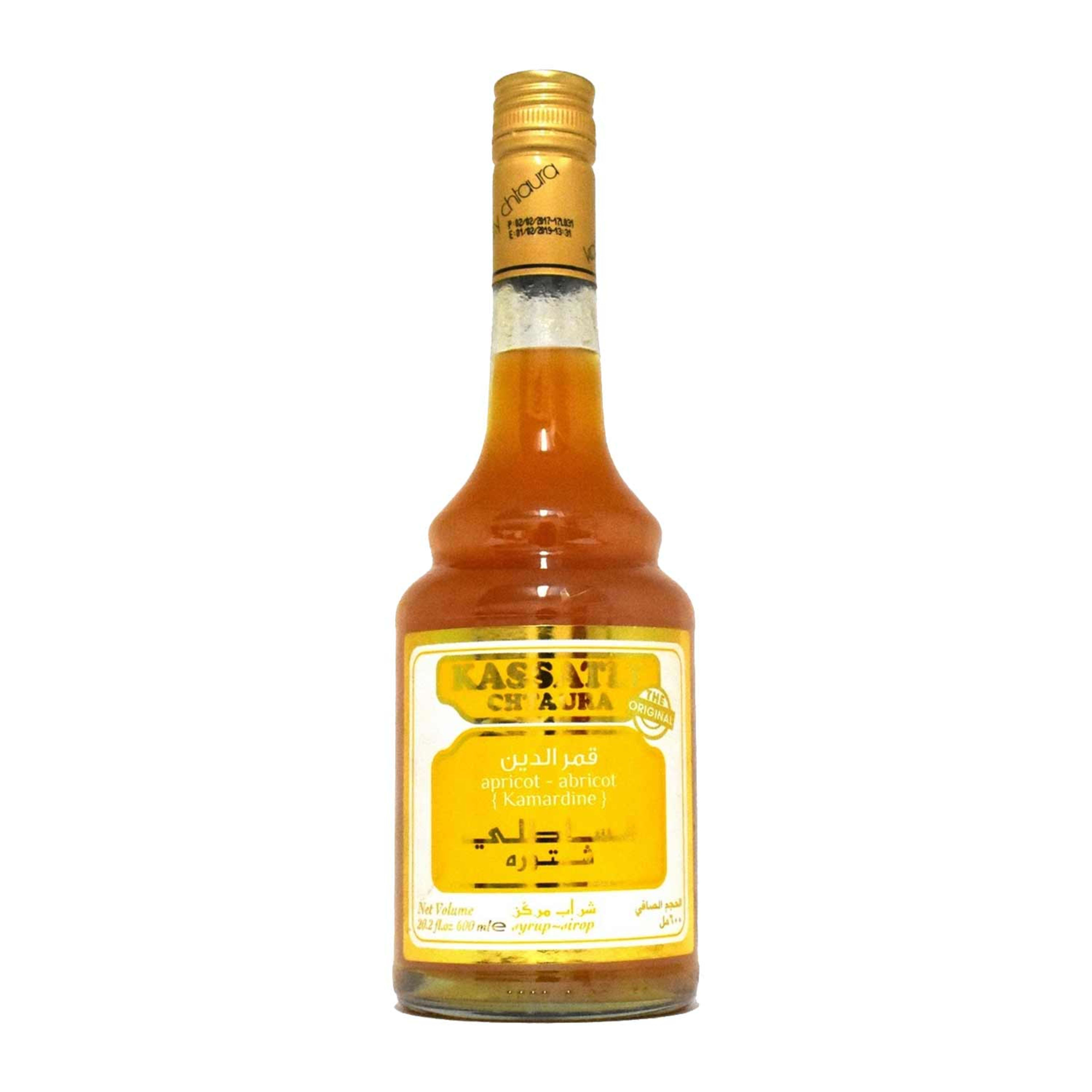 Kassatly Chtaura Apricot Syrup (kamardine) 600ml 20.2 Fl.oz