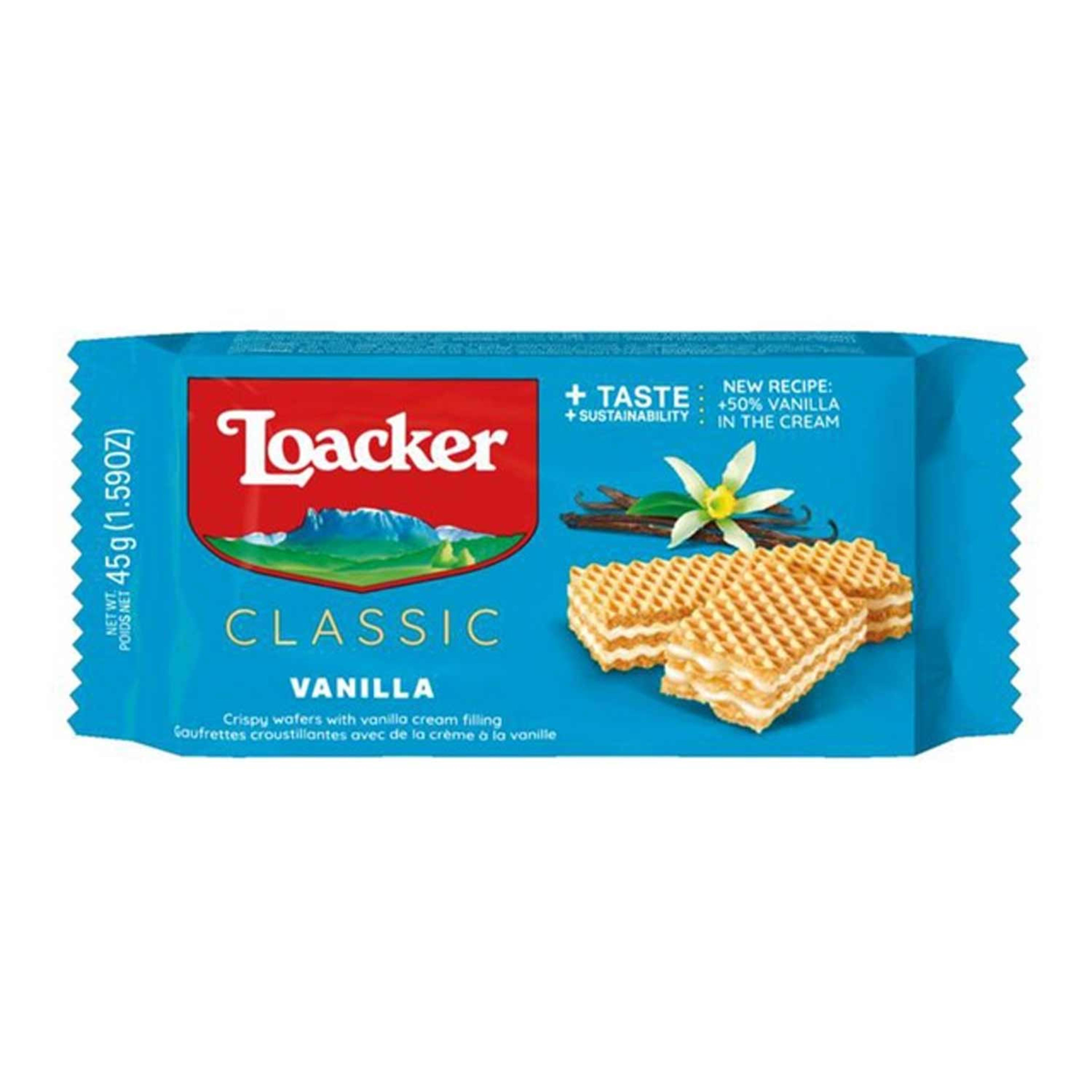 Loacker Wafers Vanilla 45gm
