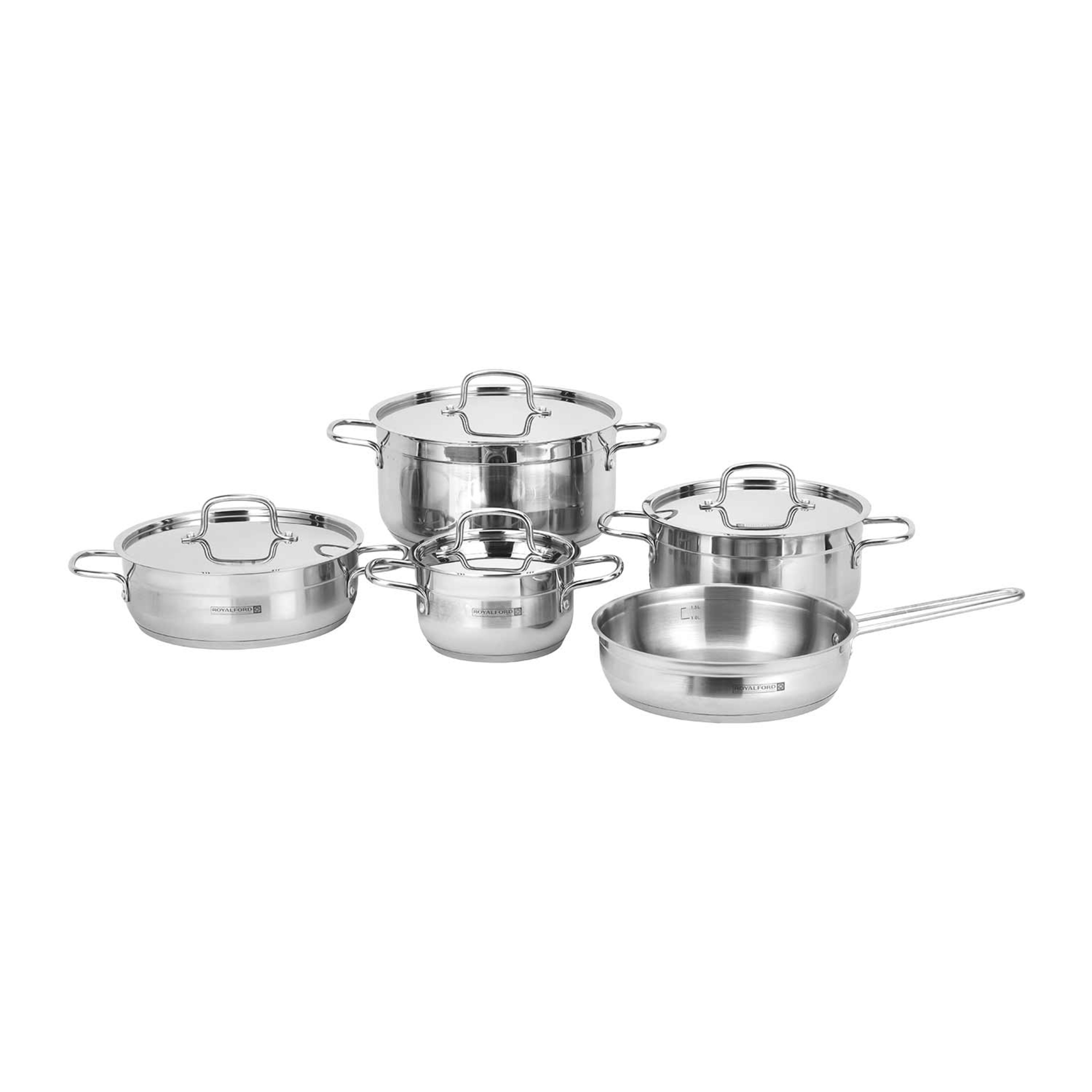 Royalford Ss Induction Cookware Set 10pcs Rf10390