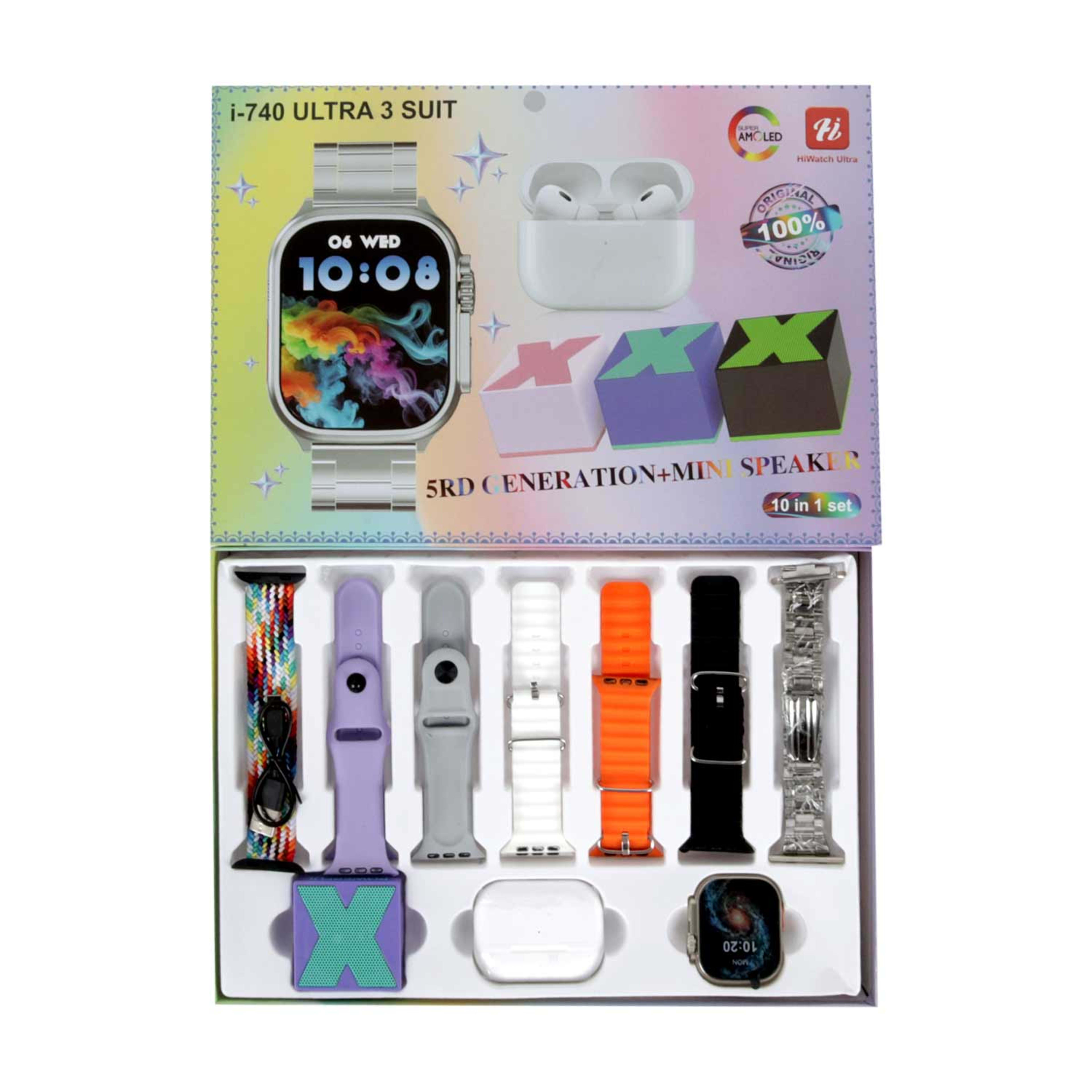 Smart Watch+airpod+bt Speaker Combo
