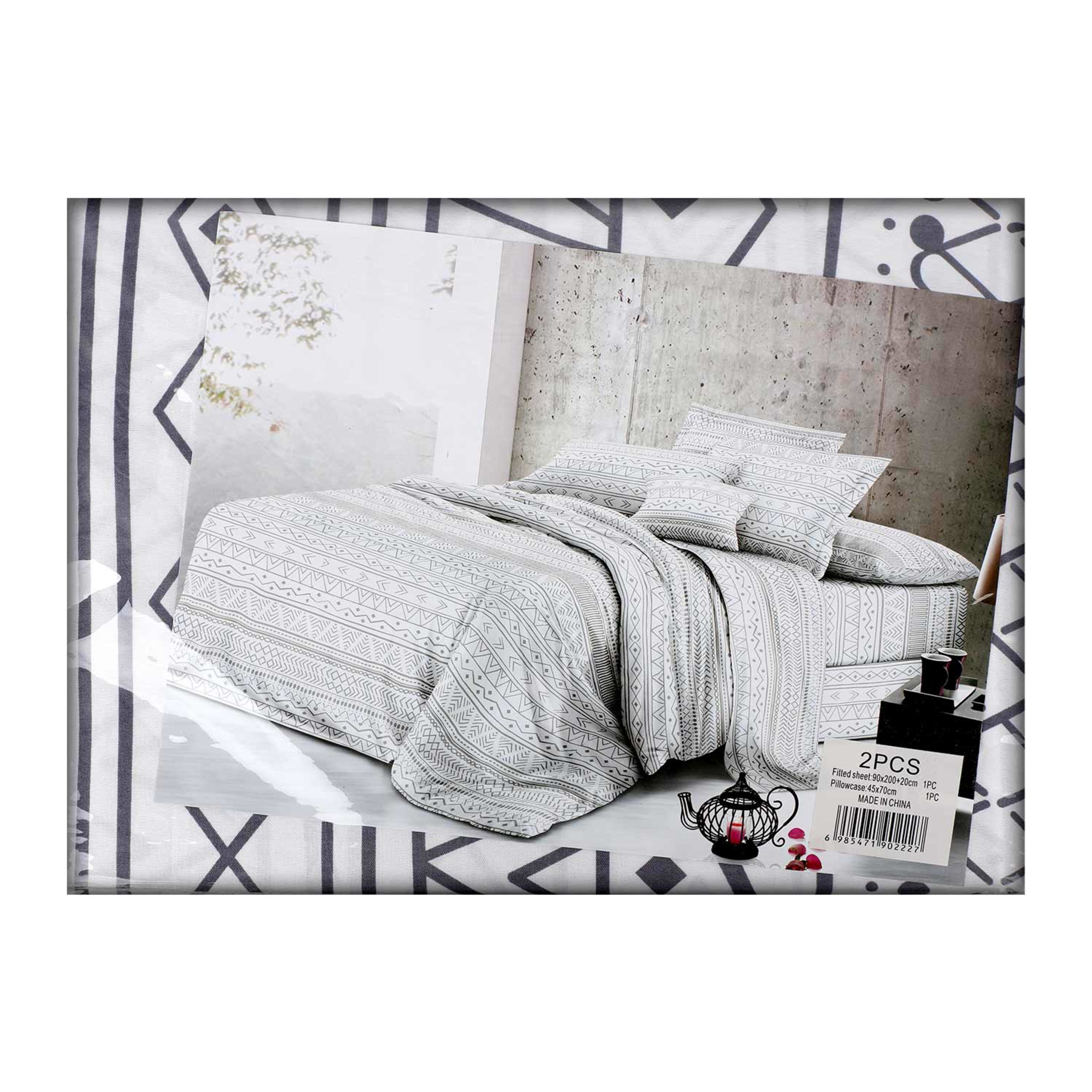 Fitted Bed Sheet 2pcs Set 90cmx2m 25-2 620272