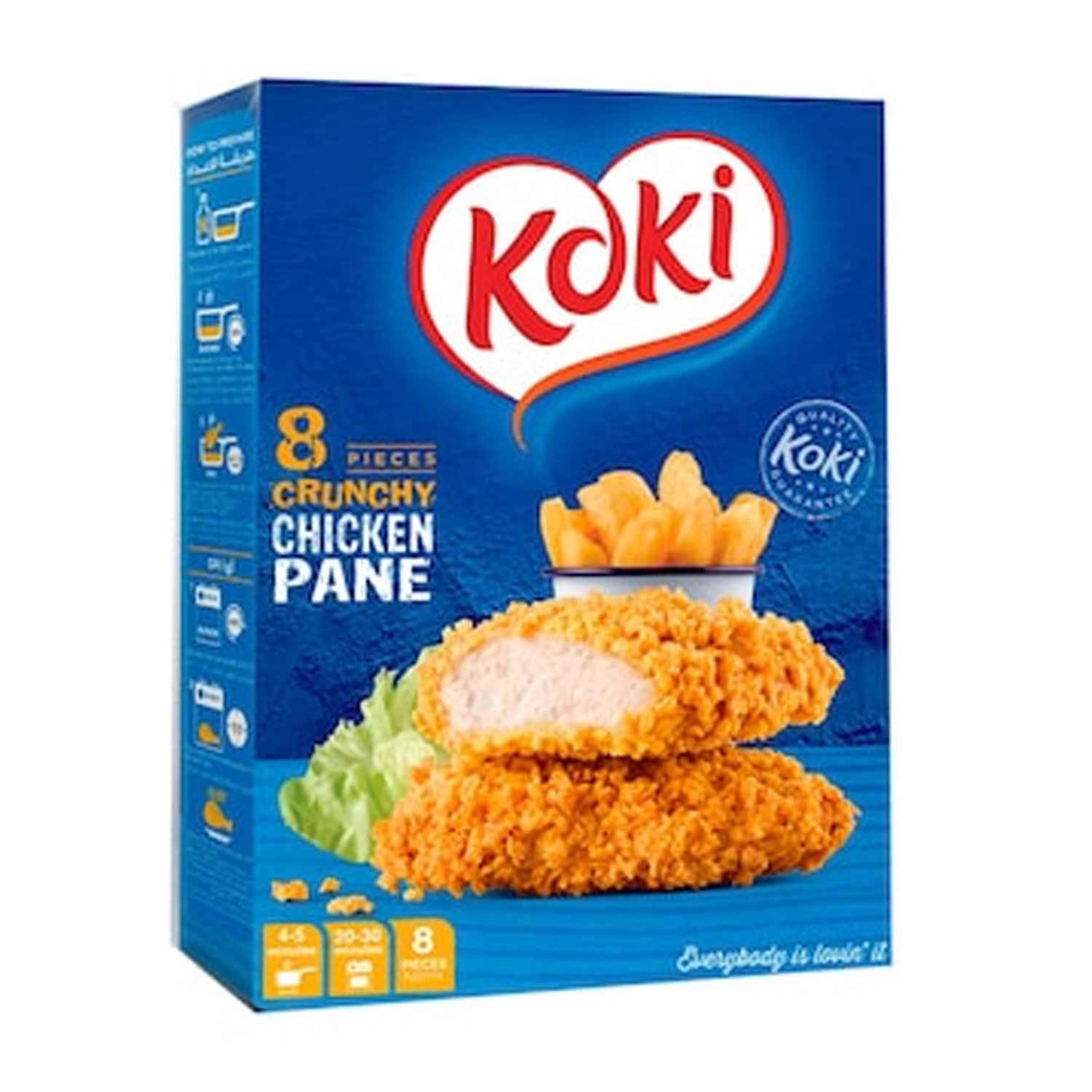 Koki Crunchy Chicken Pane 8pcs 400gm