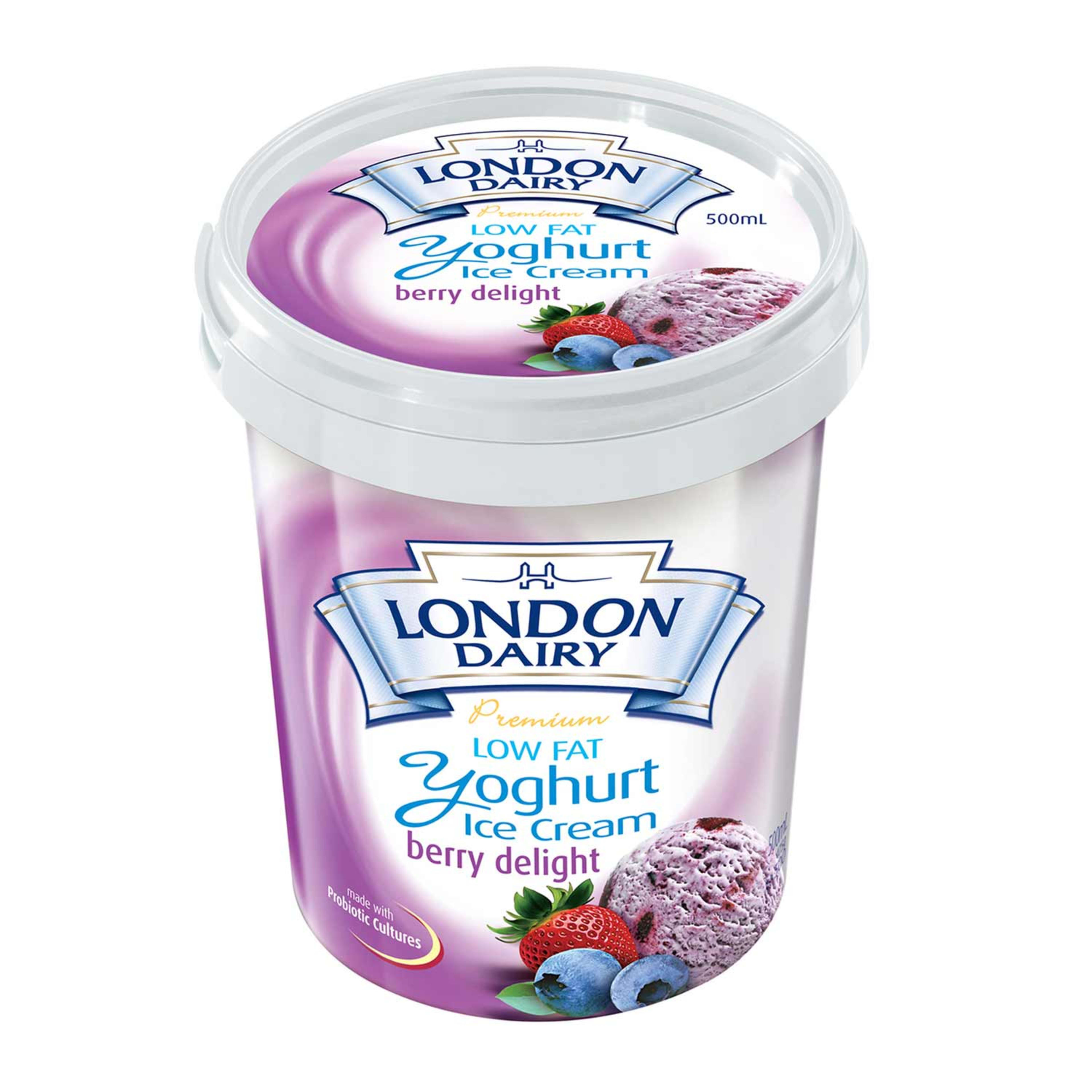 London Dairy Low Fat Yoghurt Ice Cream Berry Delight 500ml