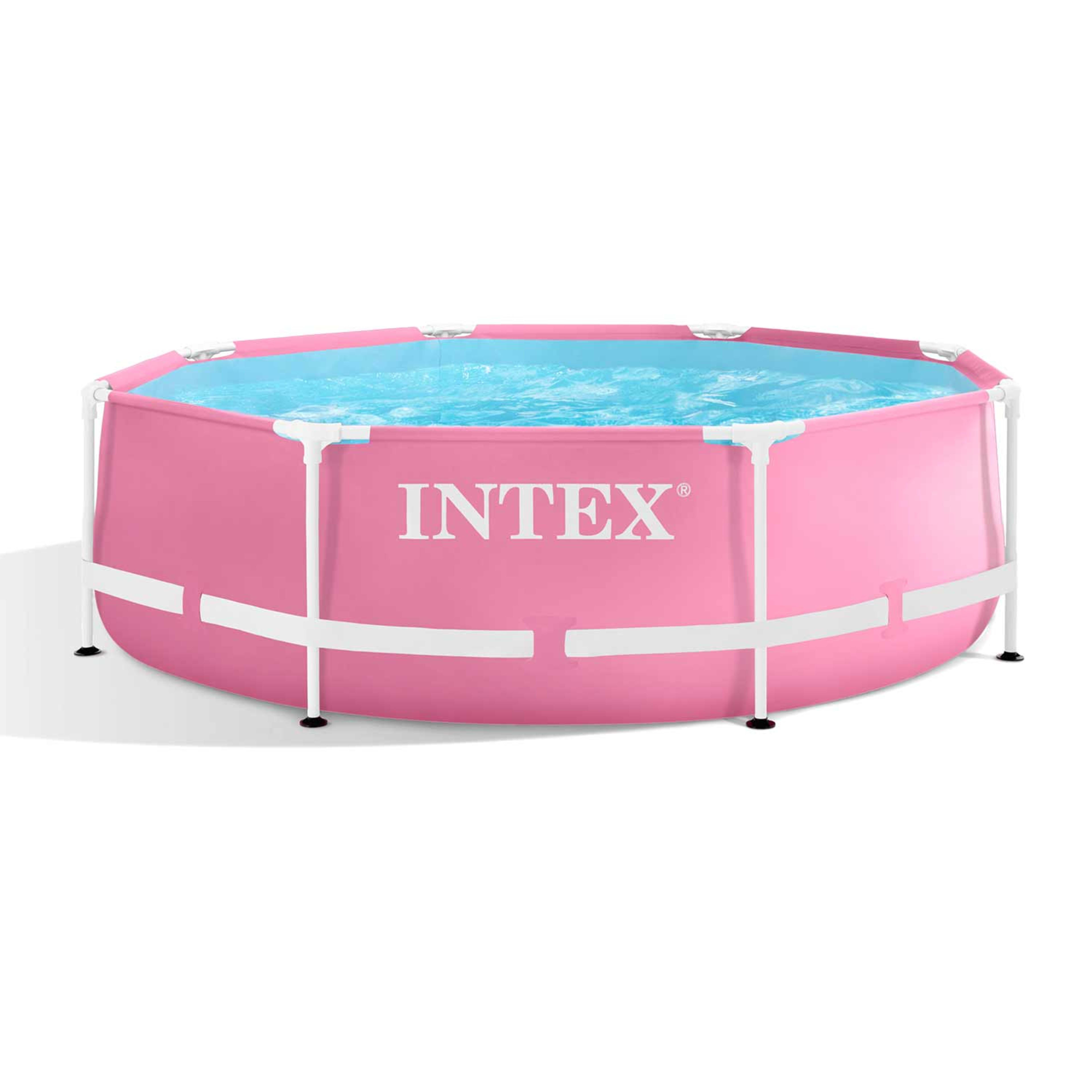 Intex Pink Metal Frame Above Ground Pool 42128290