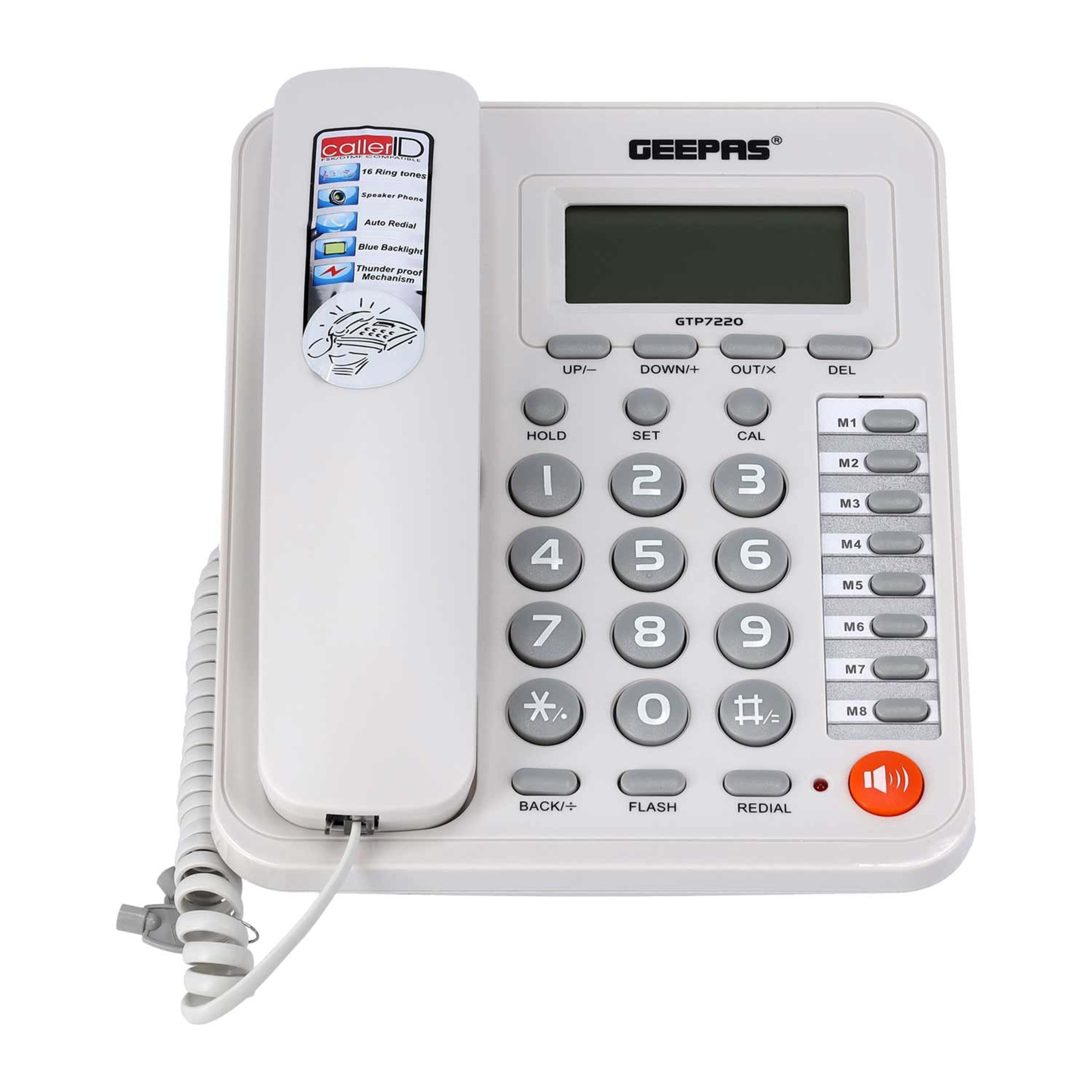 Geepas Executive Telephone with Caller Id Gtp7220