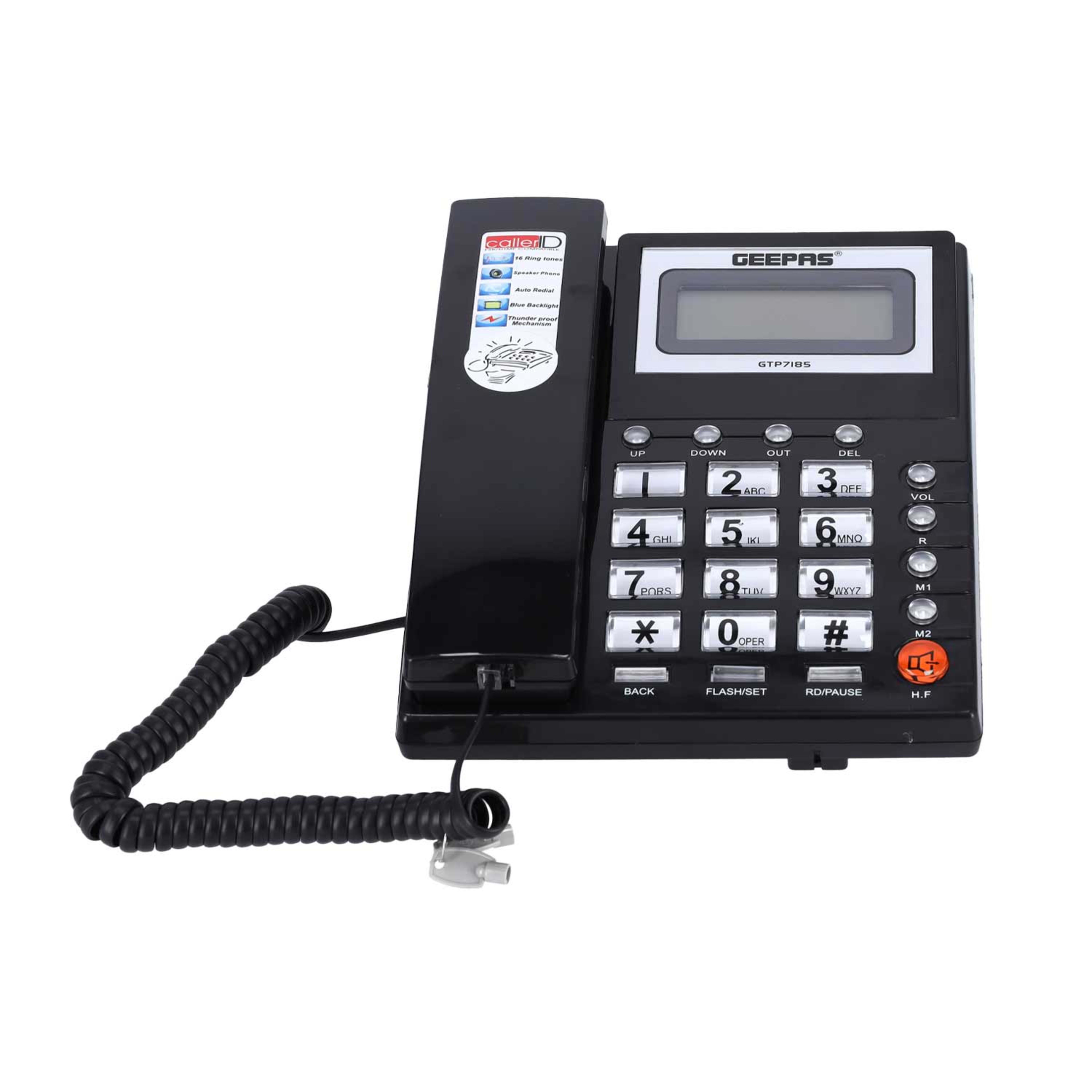Geepas Caller Id Phone Gtp7187/86/85/84