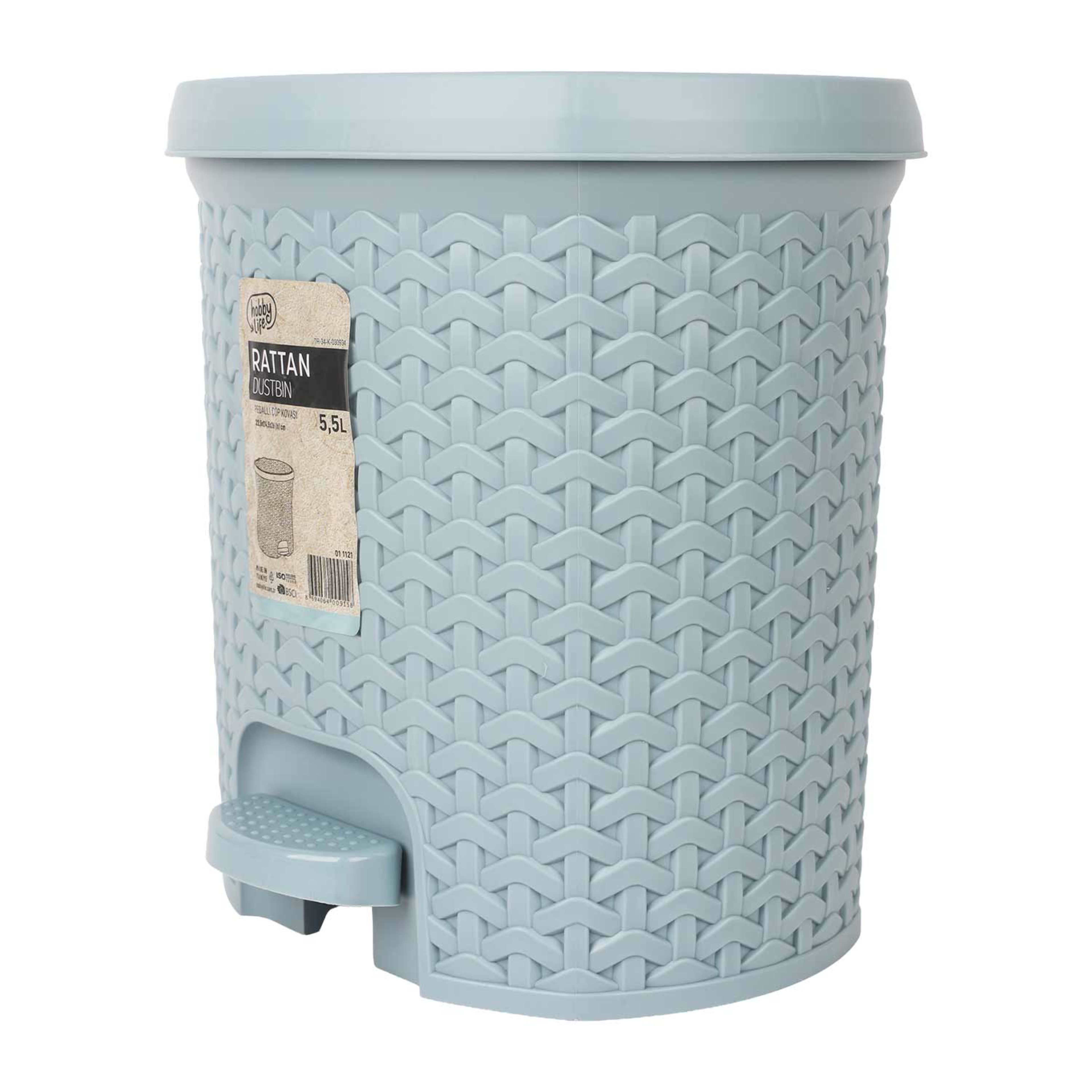 Hobby Life Rattan Pedal Dust Bin 5.5ltr #011121