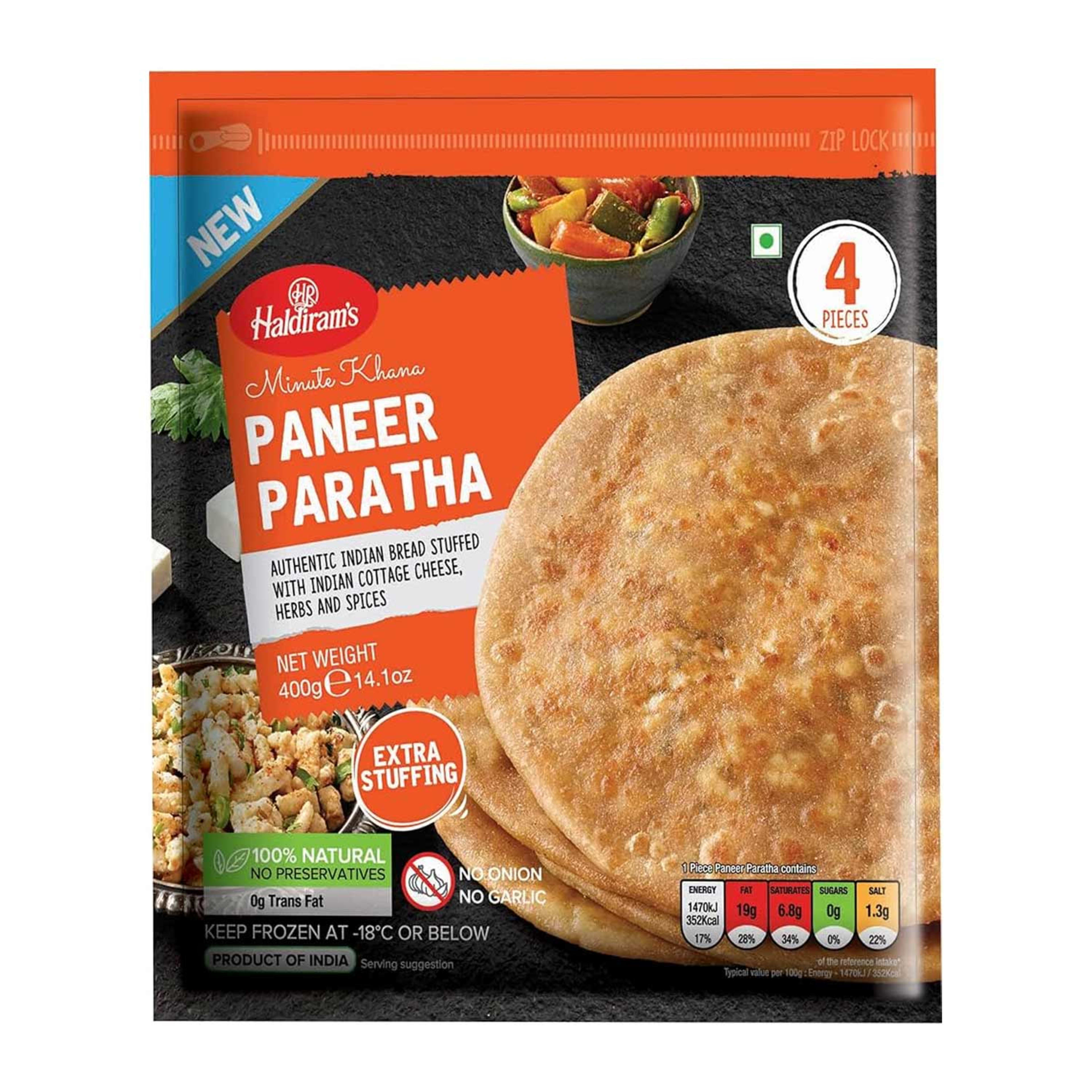 Haldiram's Minute Khana Paneer Paratha 400gm