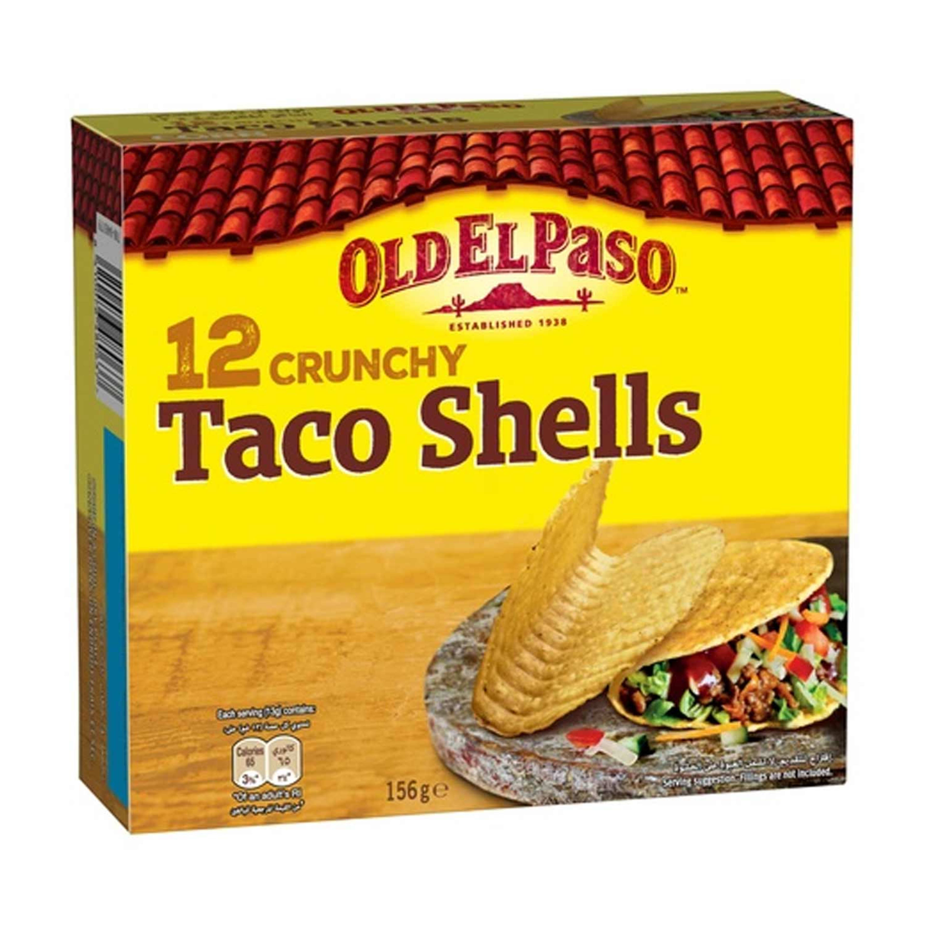 Old El Paso 12 Crunchy Taco Shells 156gm