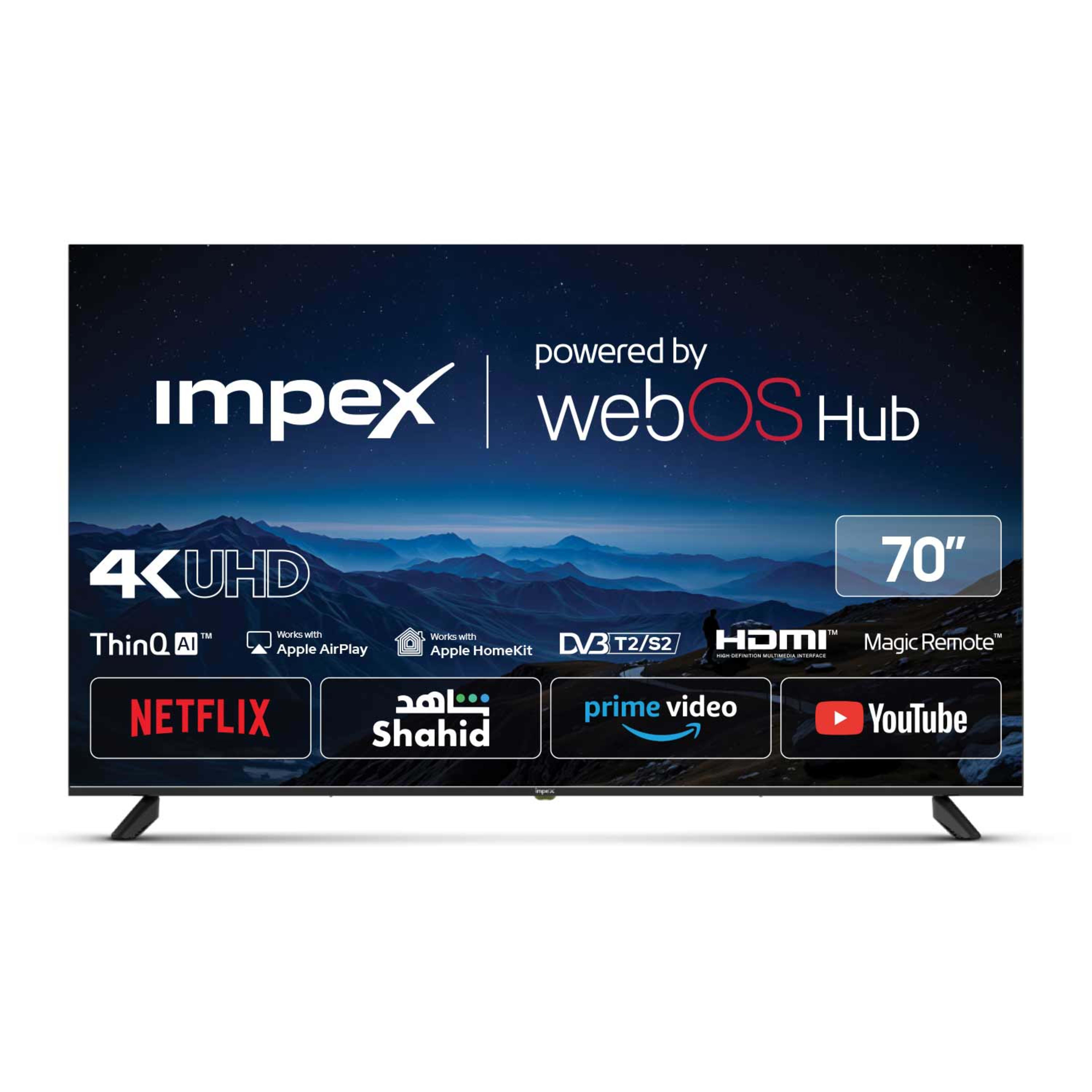 Impex 4k UHD Smart LED TV 70inch Fiesta 70