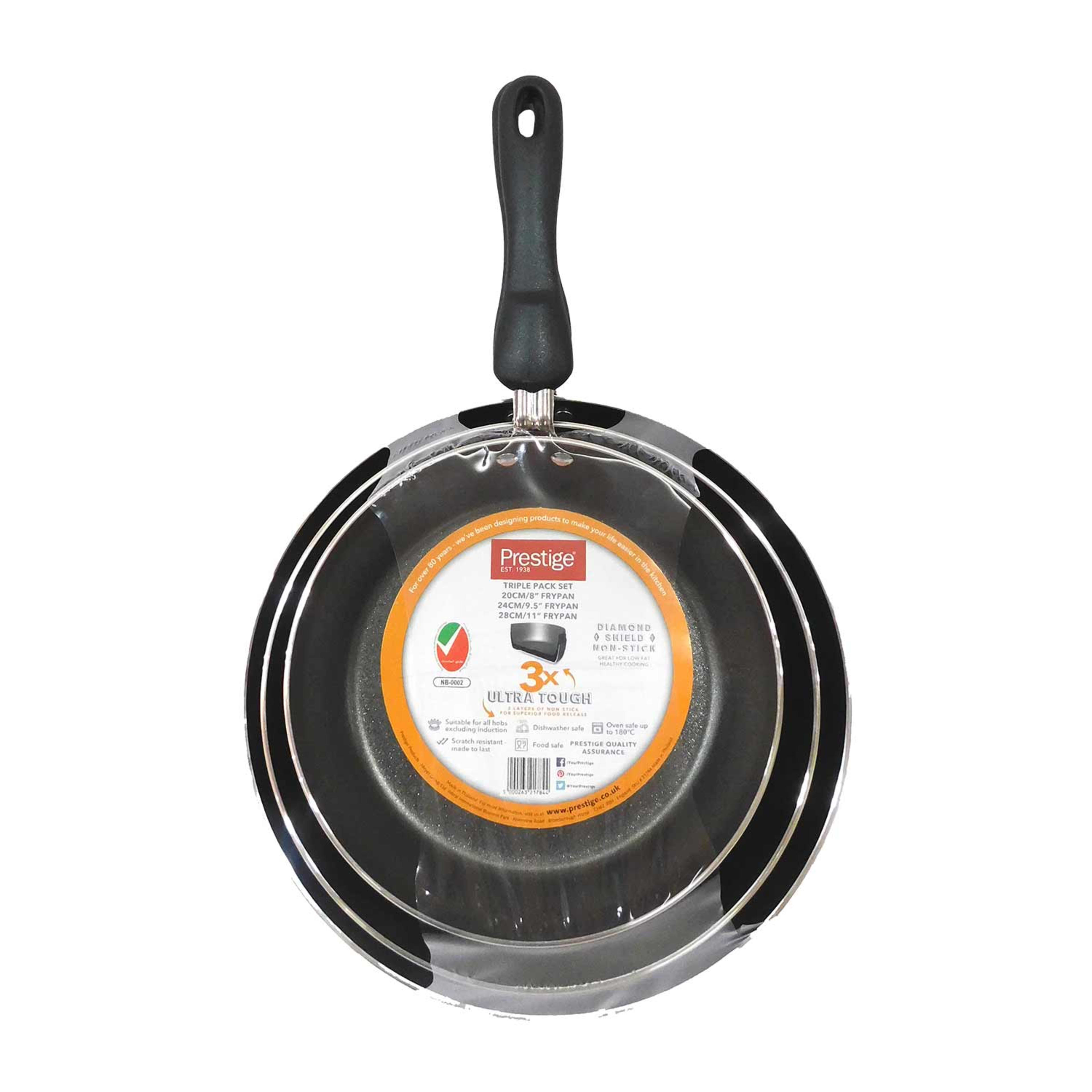 Prestige #46121784 Fry Pan 3pcs Set (20cm,24cm,28cm)