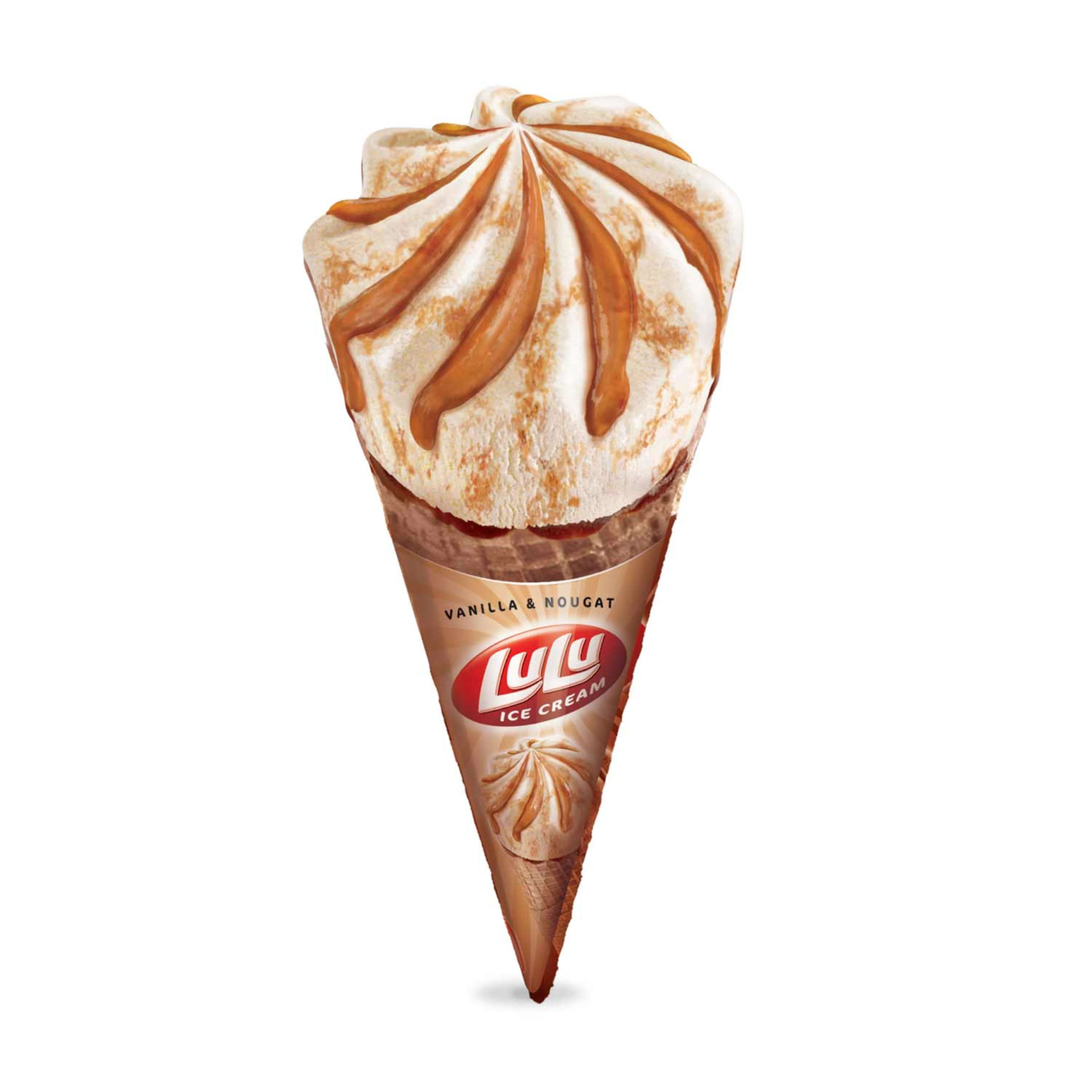 Kdd Lulu Vanilla & Nougat Ice Cream Cone 100ml
