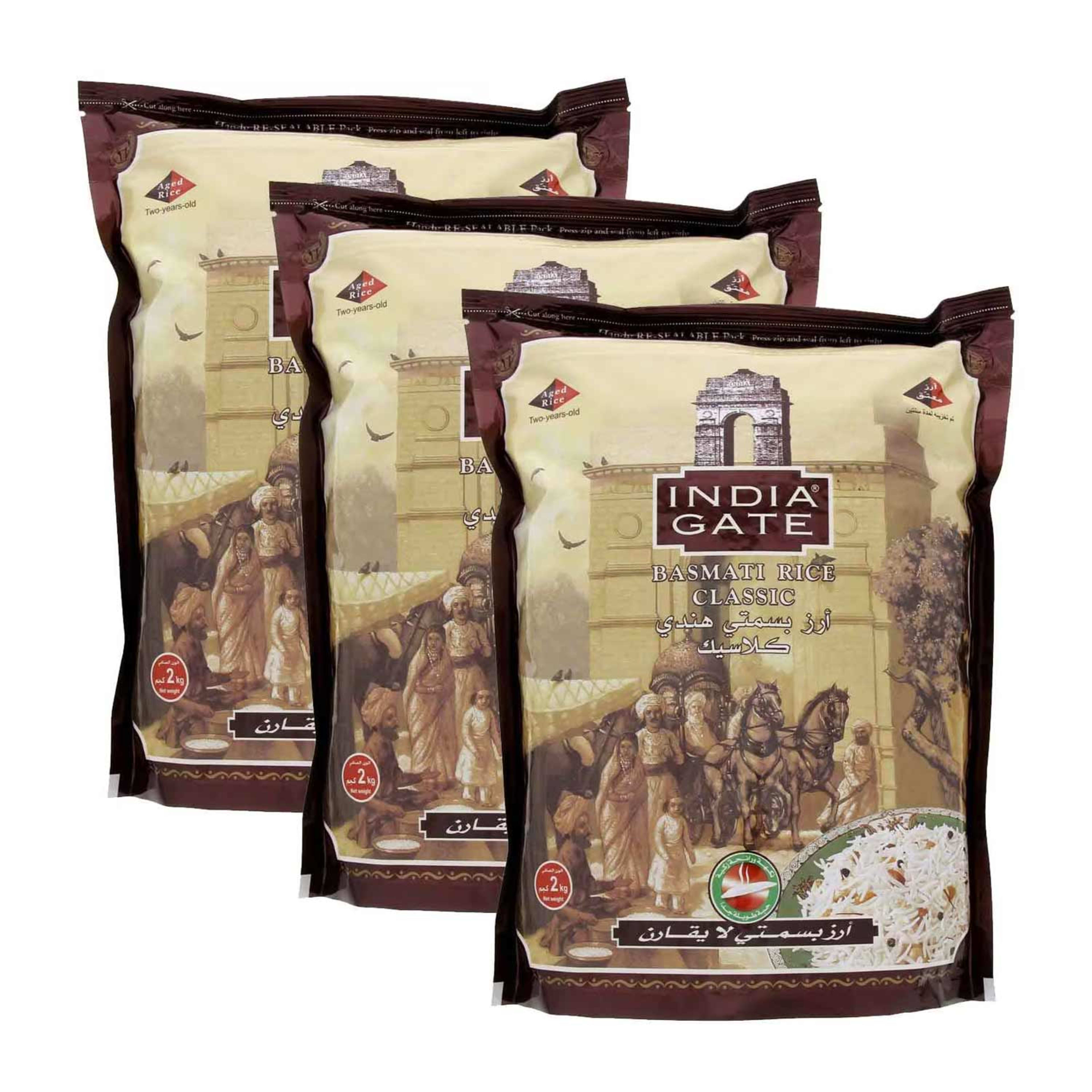 India Gate Classic Basmati Rice 2kg 2+1pc Free Sp.offer
