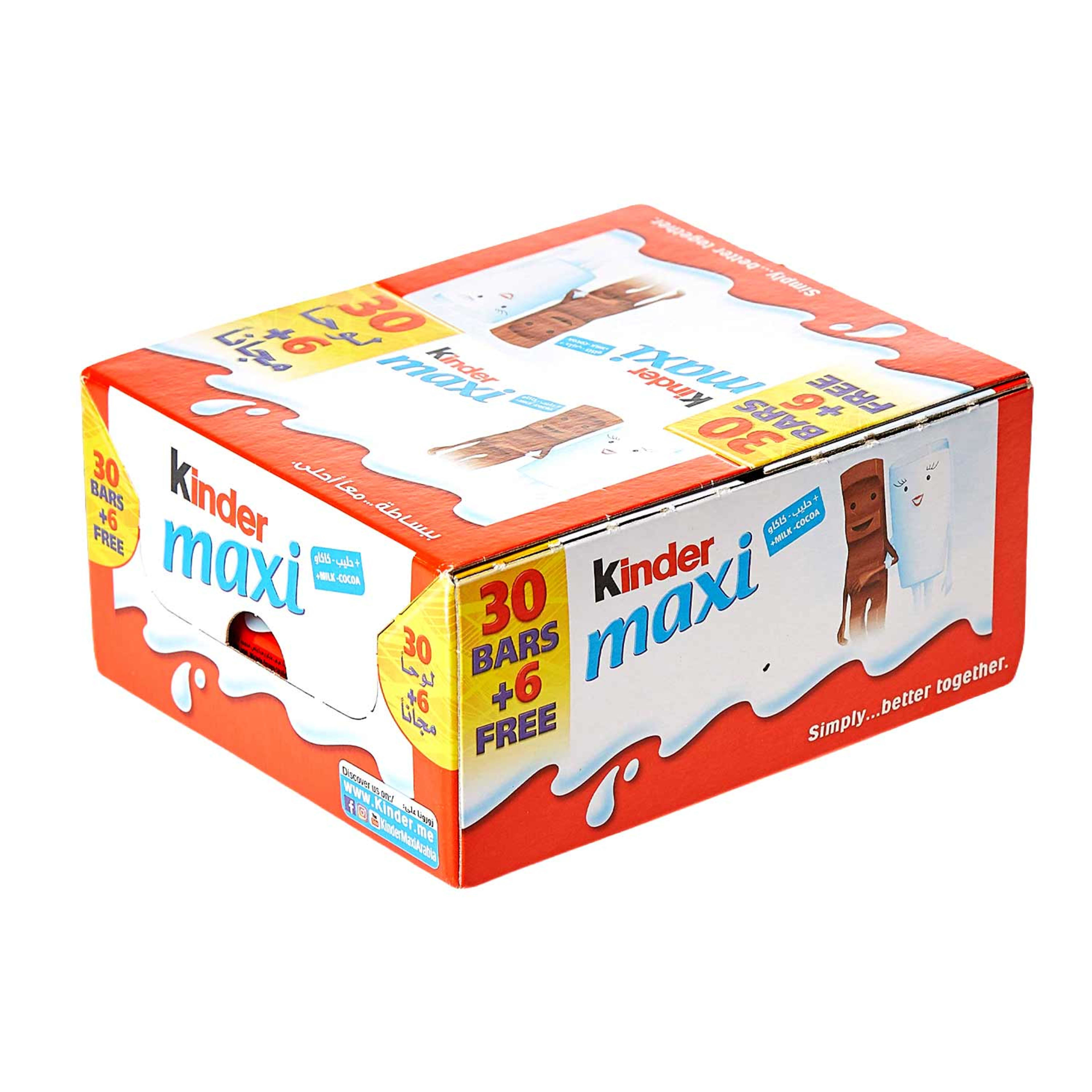 Kinder Maxi Chocolate 21gm 30+6 Free Sp.offer