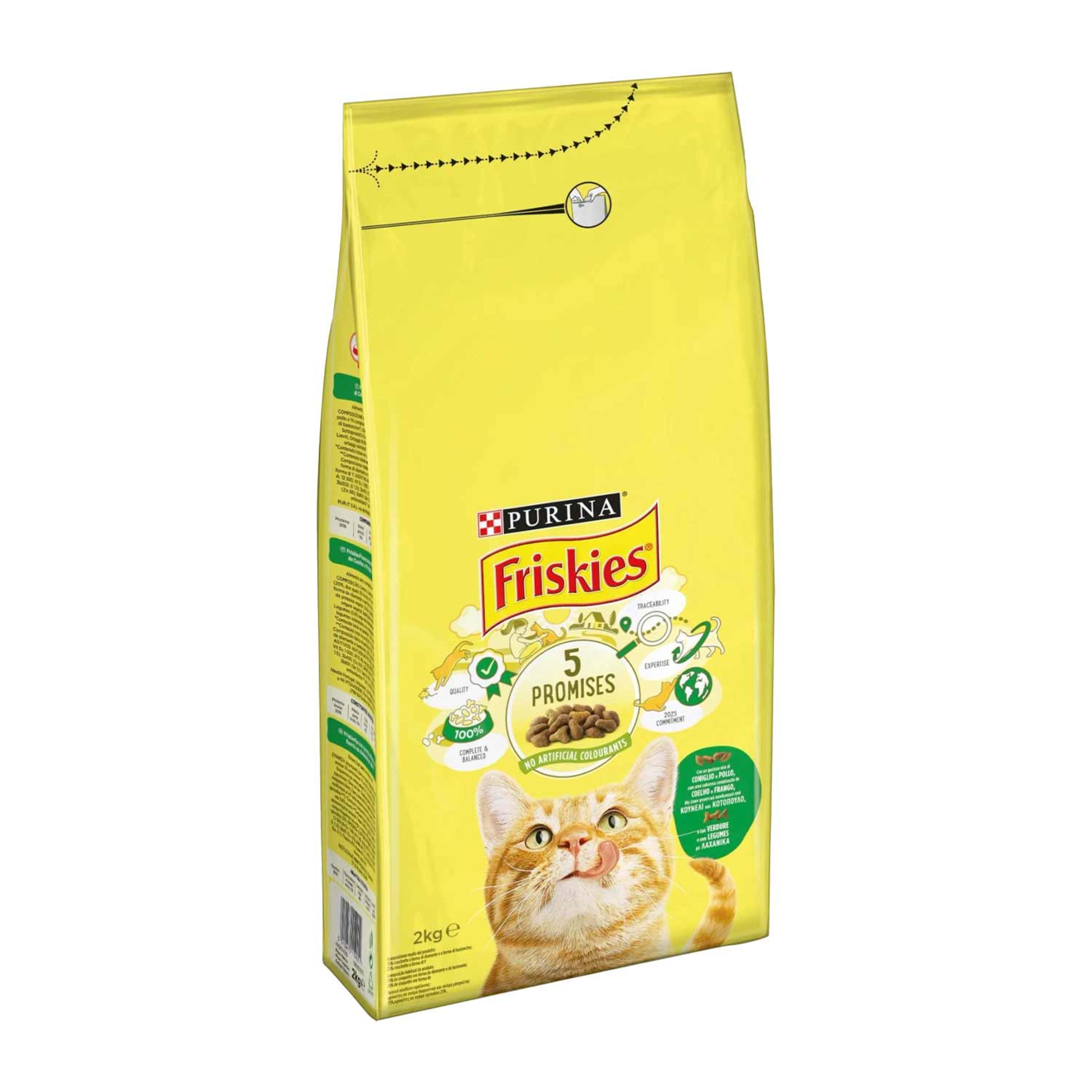 Purina Friskies 5 Promises (rabbit & Chicken & Veg) Cat Food 2kg 12456258