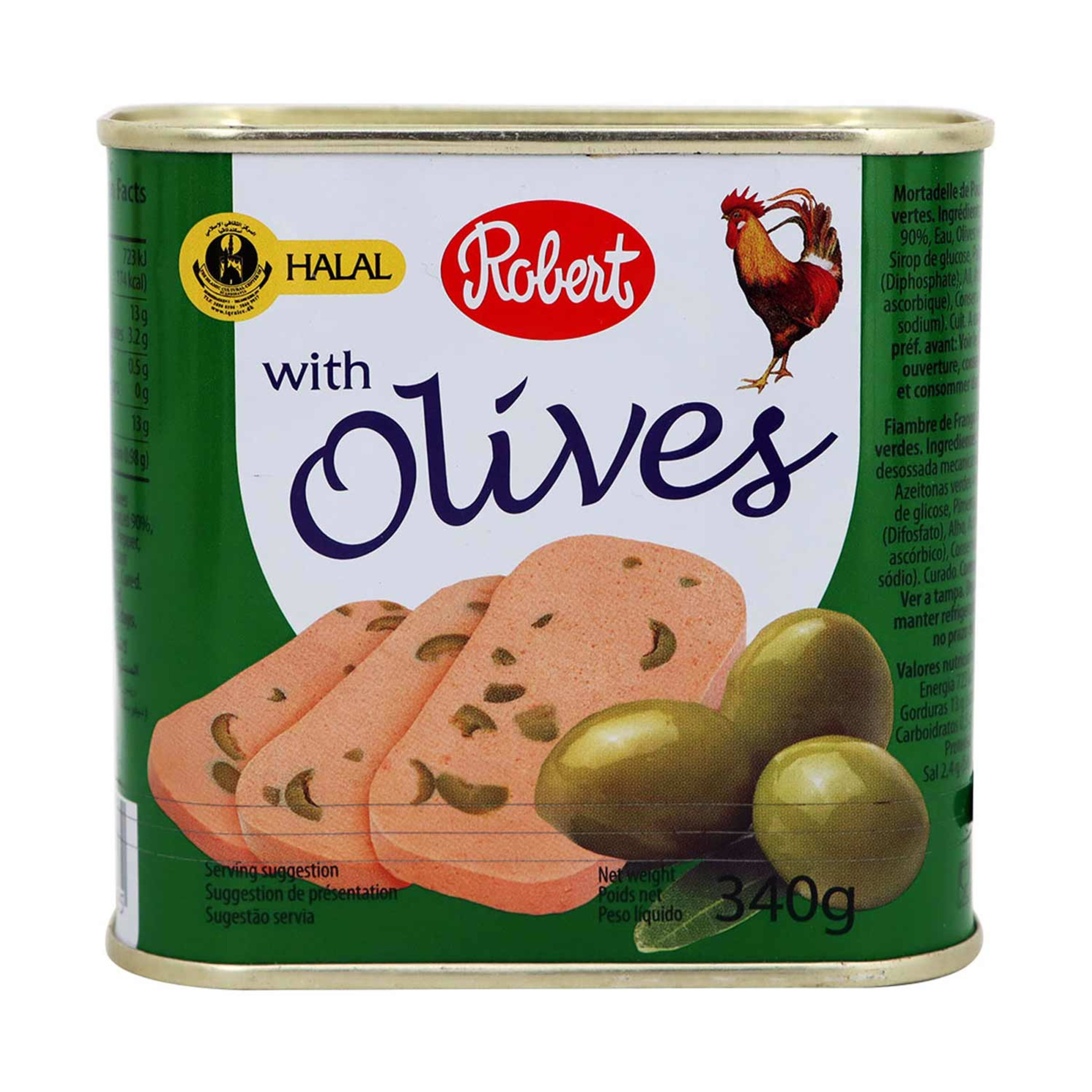 Robert Chicken Luncheon Meat with Green Olives 340gm