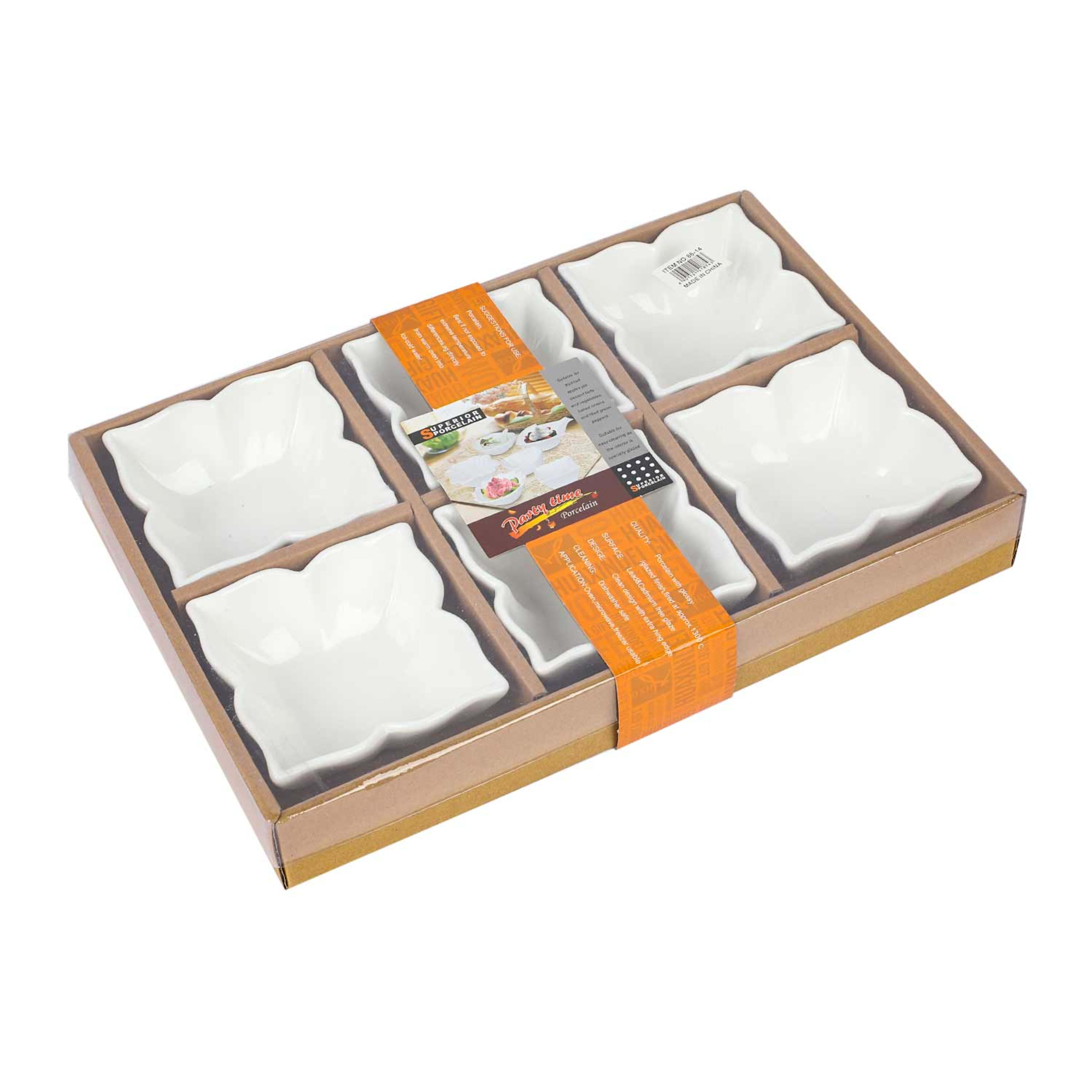 Porcelain Snack Bowl Set 6pcs 86-14 Yl1568-6
