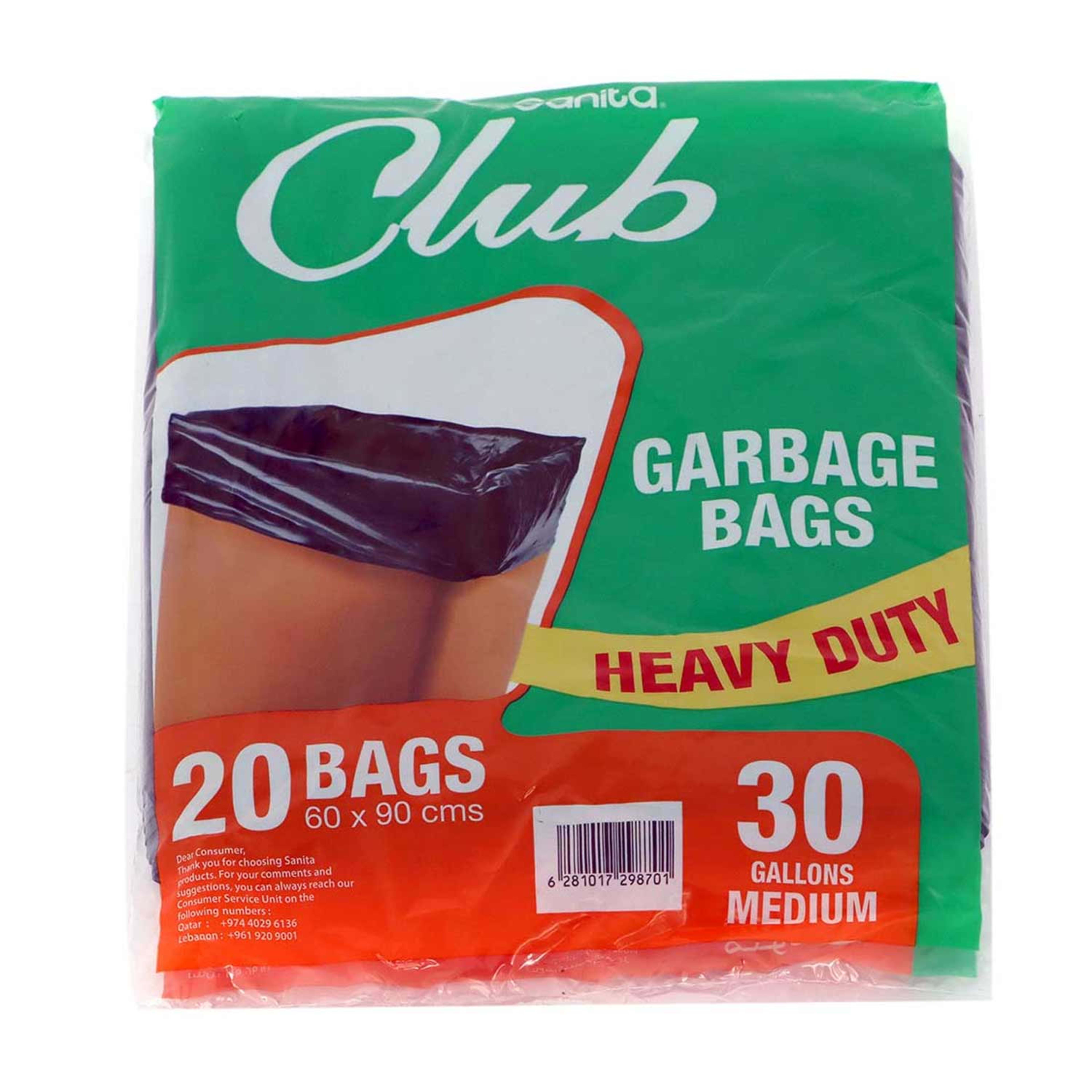 Sanita Club Garbage Bags 20pcs 60x90cm 30gallons