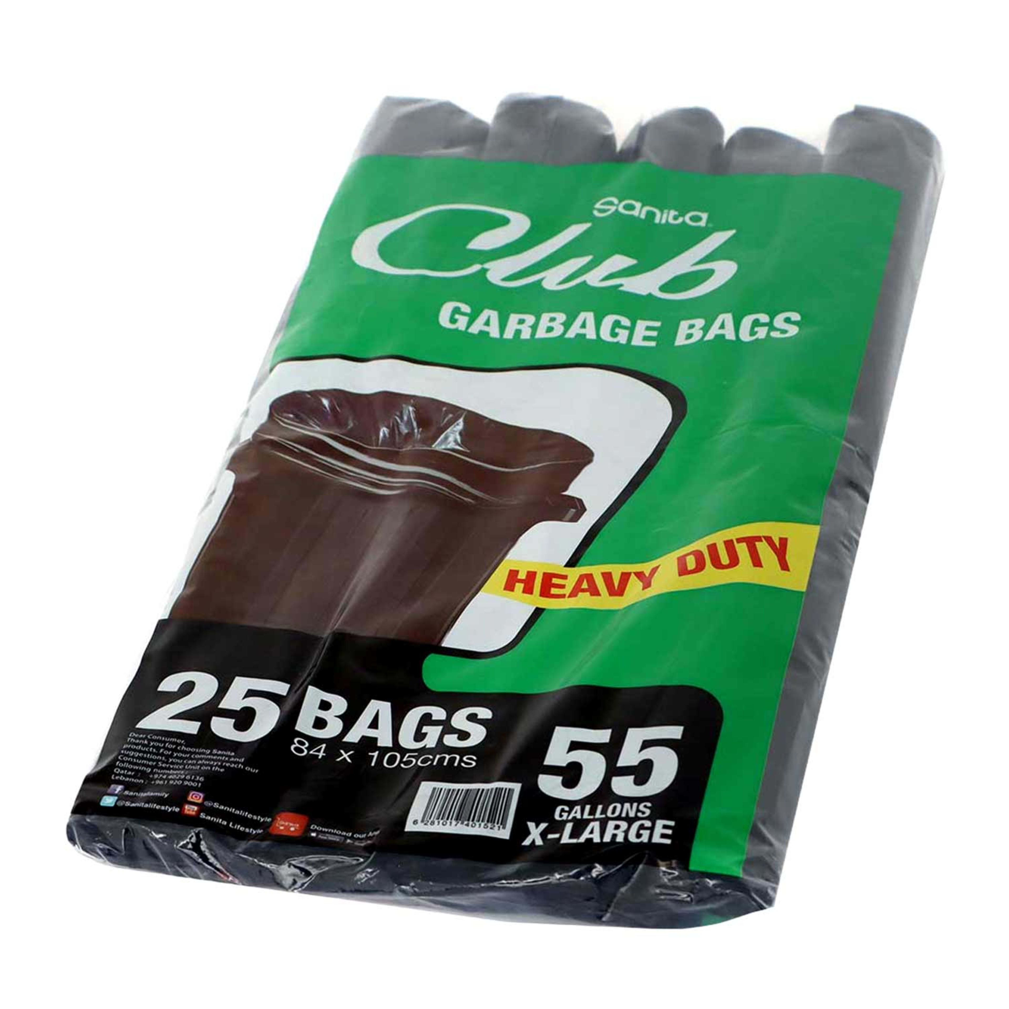 Sanita Club Garbage Bags 25pcs 84x105cm 55gallon