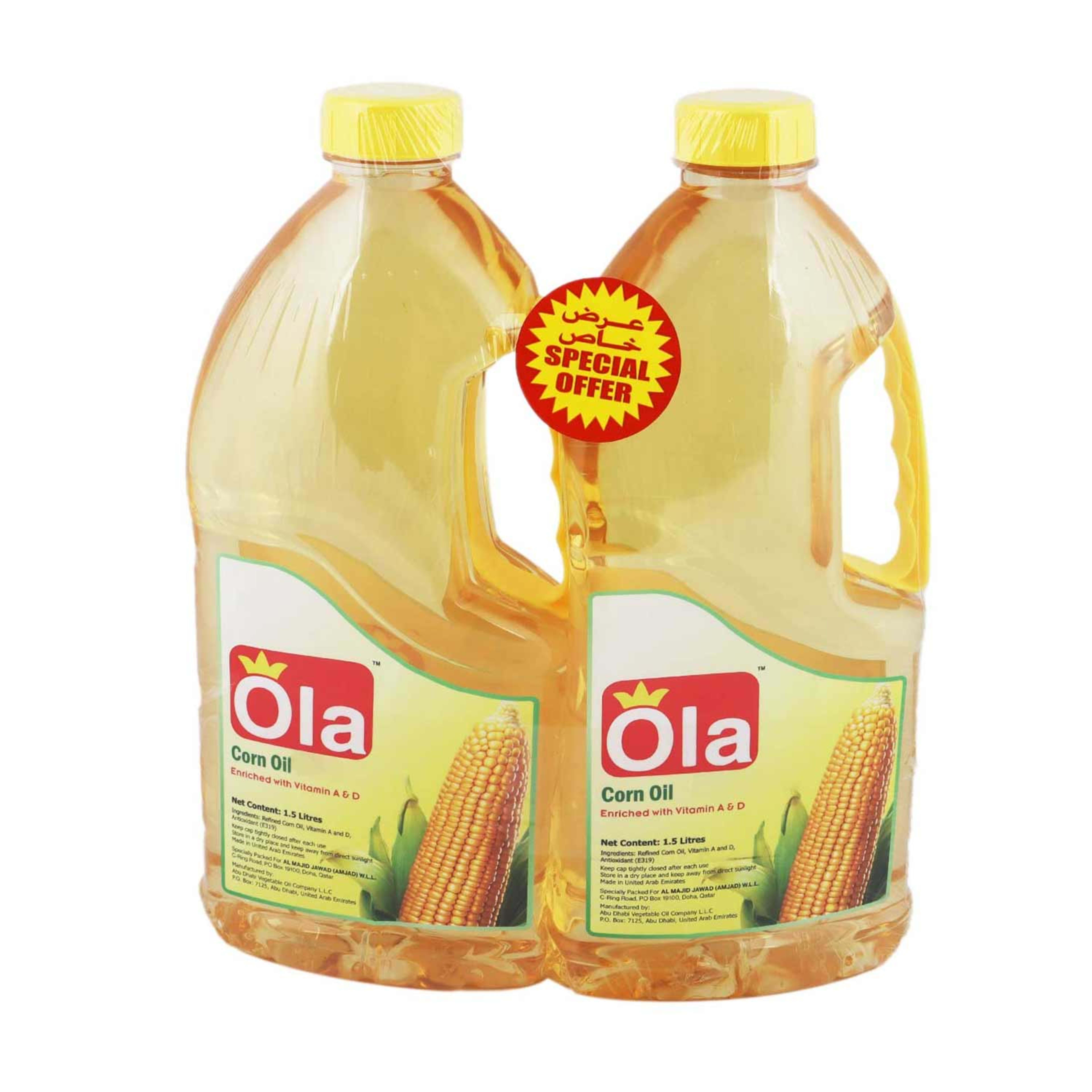Ola Pure Corn Oil 2sx1.5ltr Promo