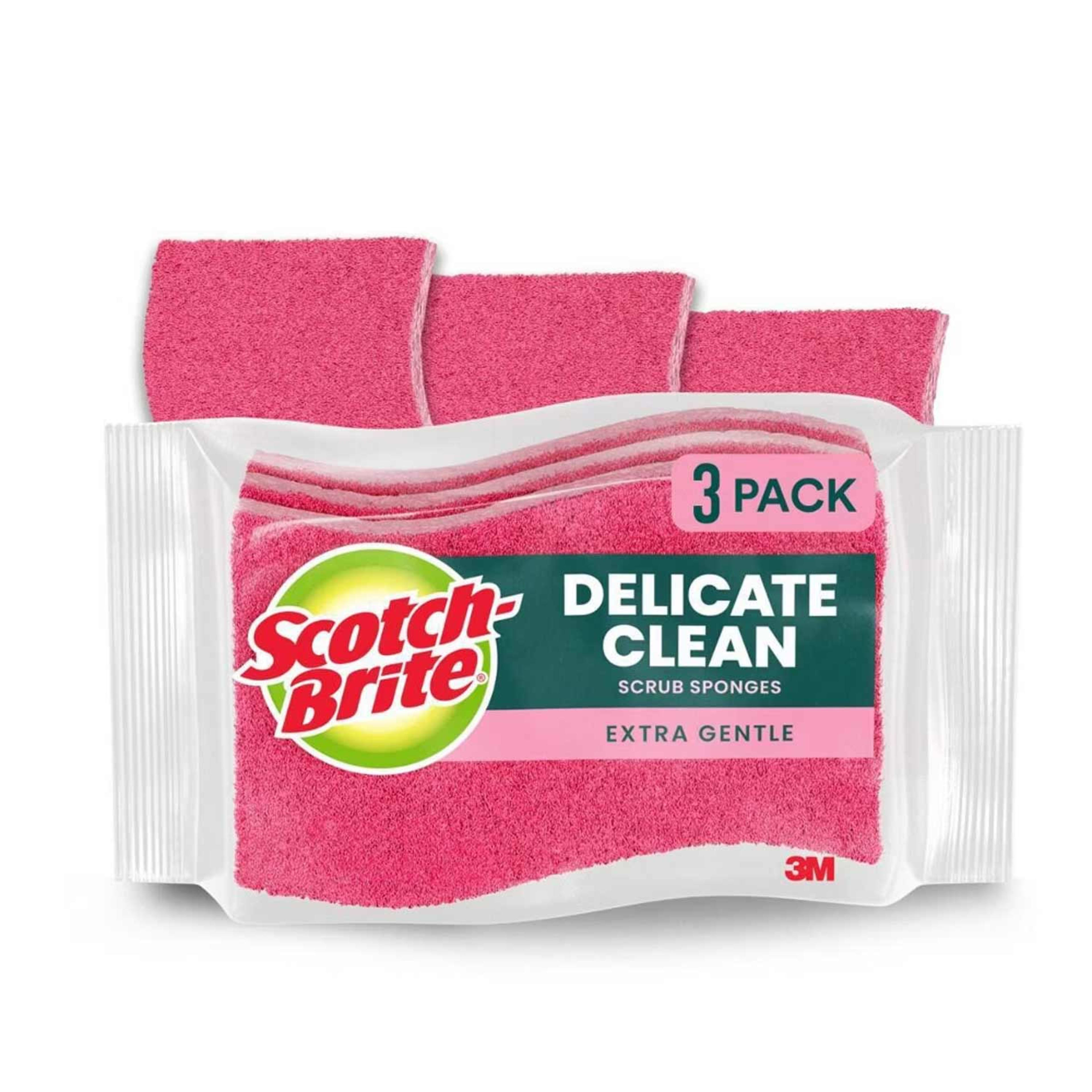 Scotch-brite Delicate Duty Scrub Sponges 3's #sc224