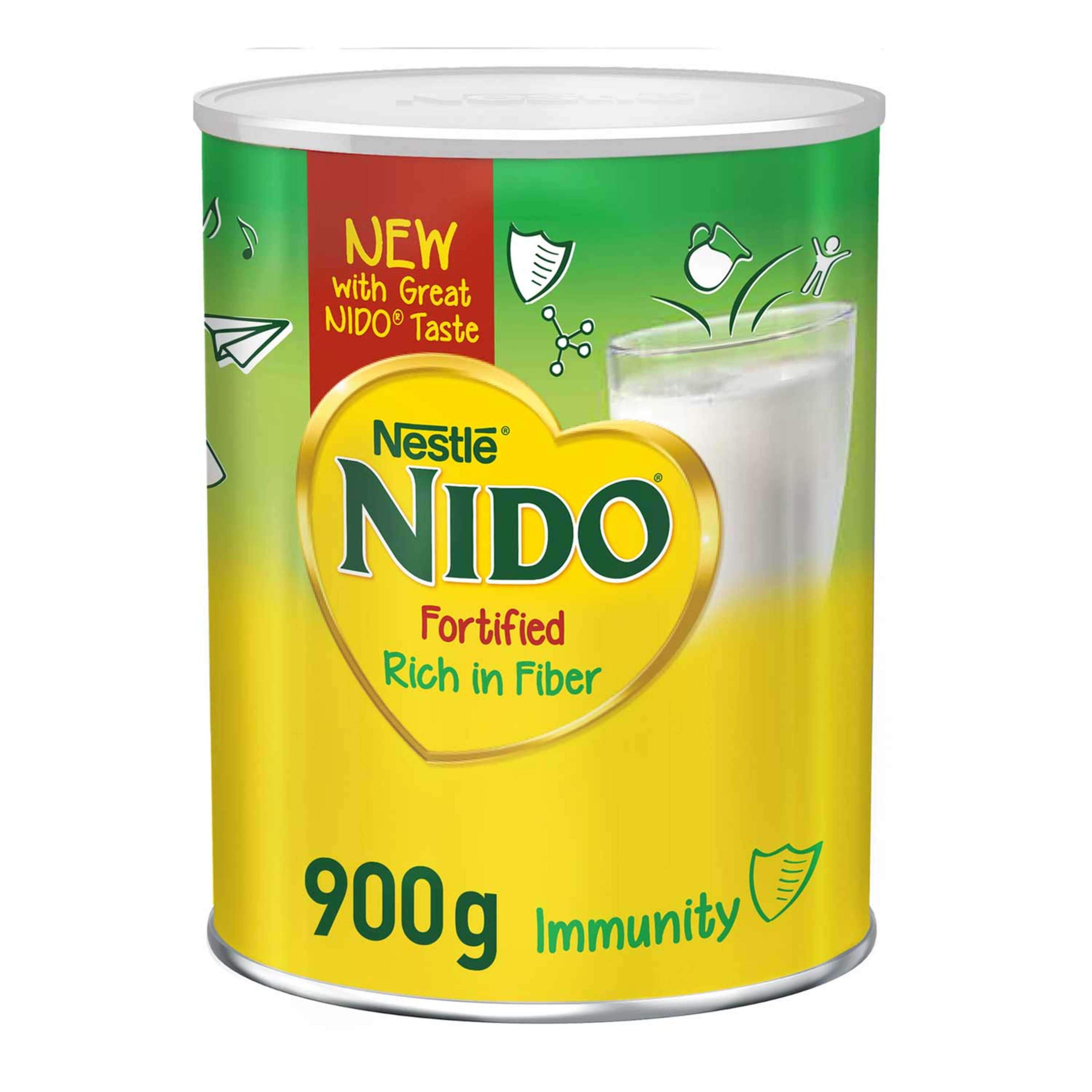 Nestle Nido Fortified Milk Powder Rich in Fiber 900gm