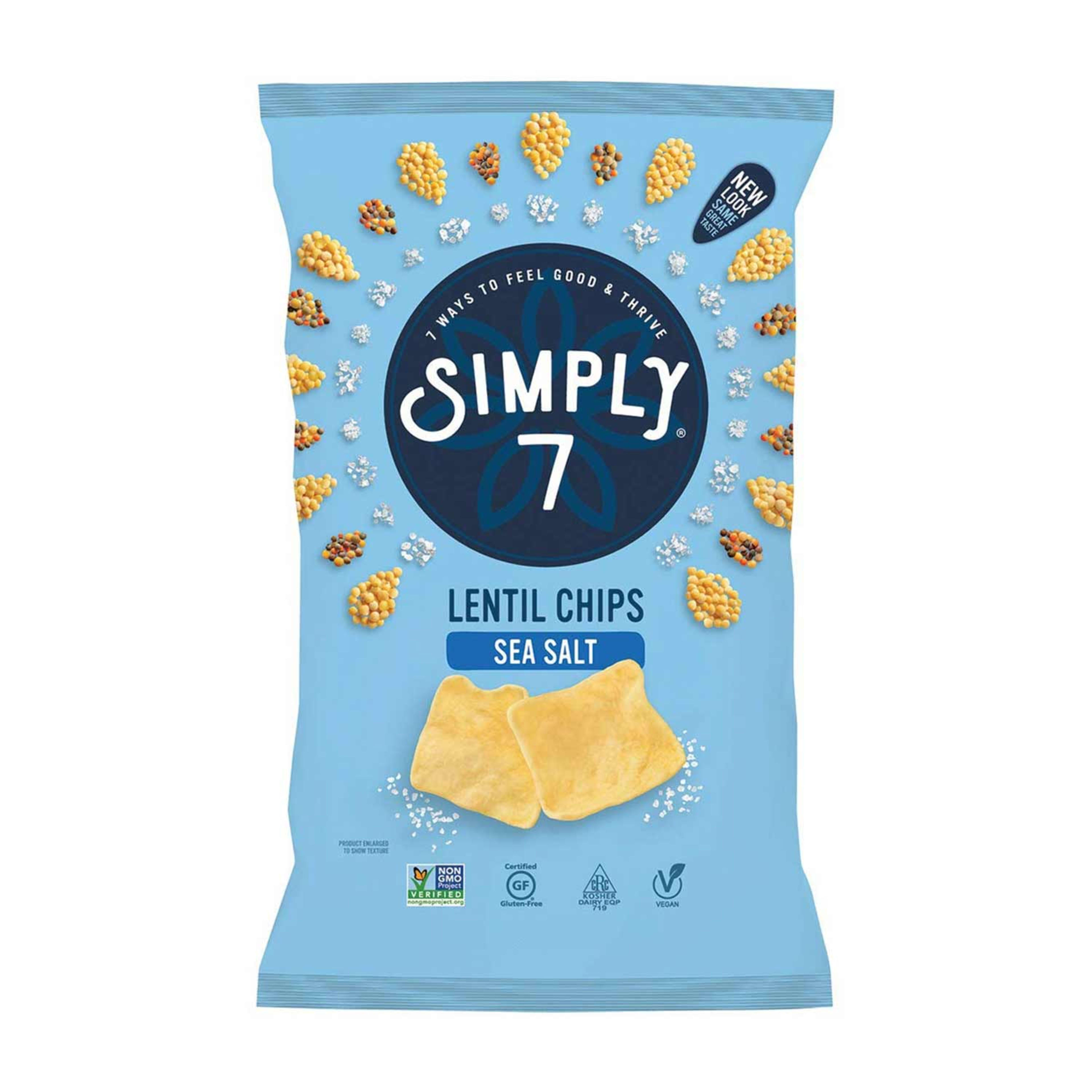 Simply 7 Lentil Chips Sea Salt 103gm