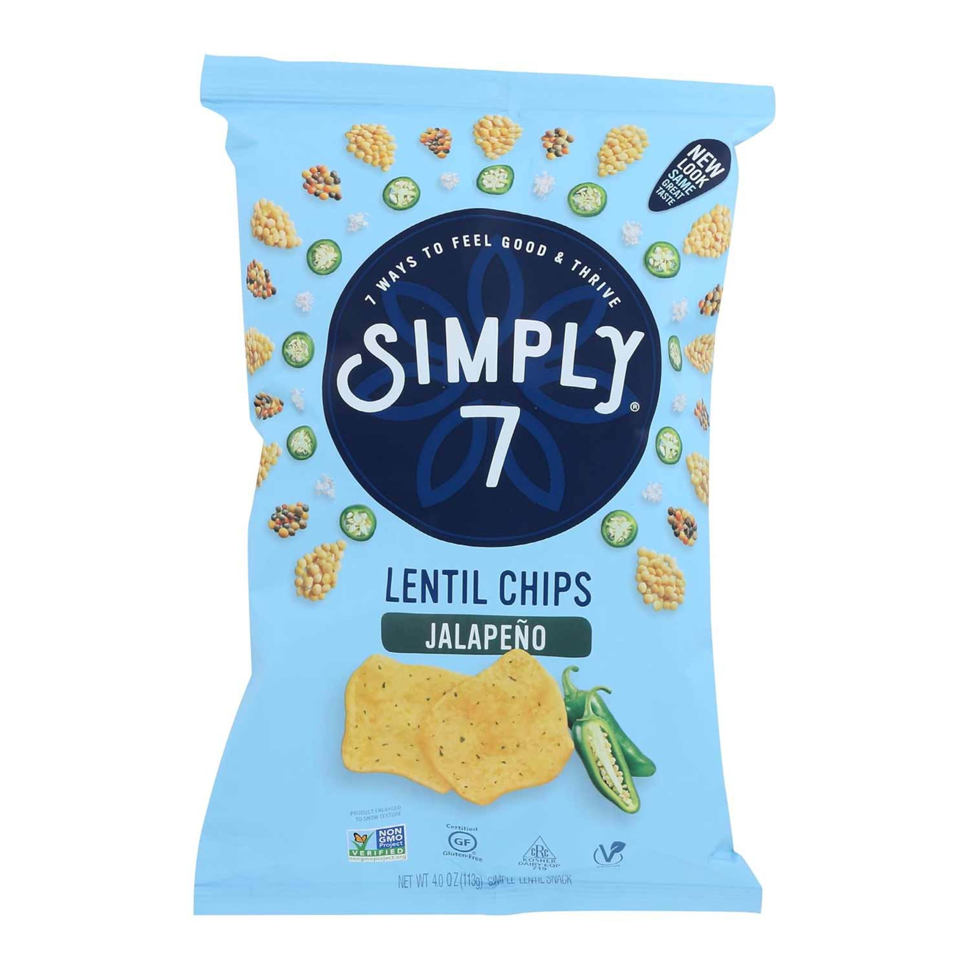 Simply 7 Lentil Chips Jalapeno 103gm