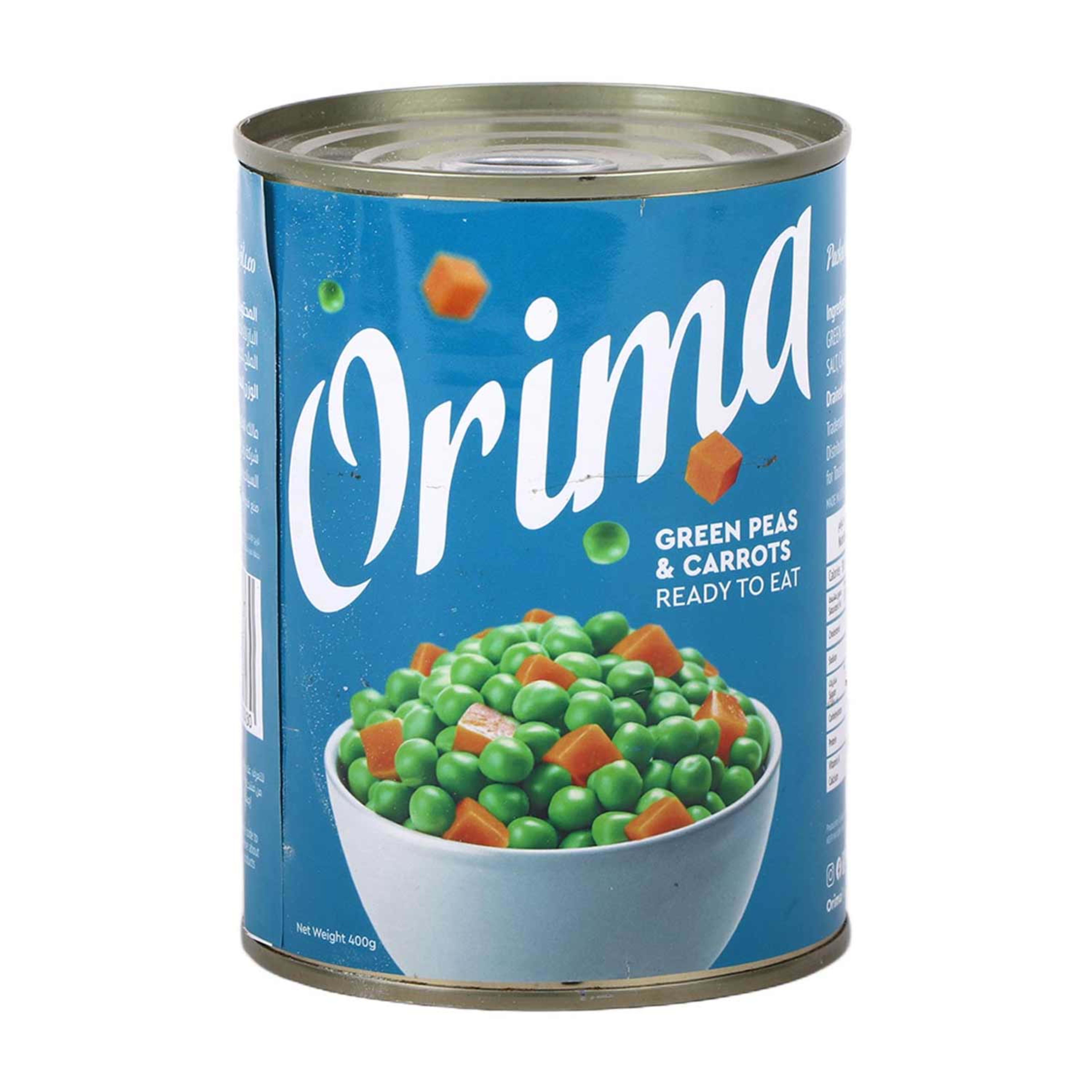 Orima Ready to Eat Green Peas & Carrots 400gm