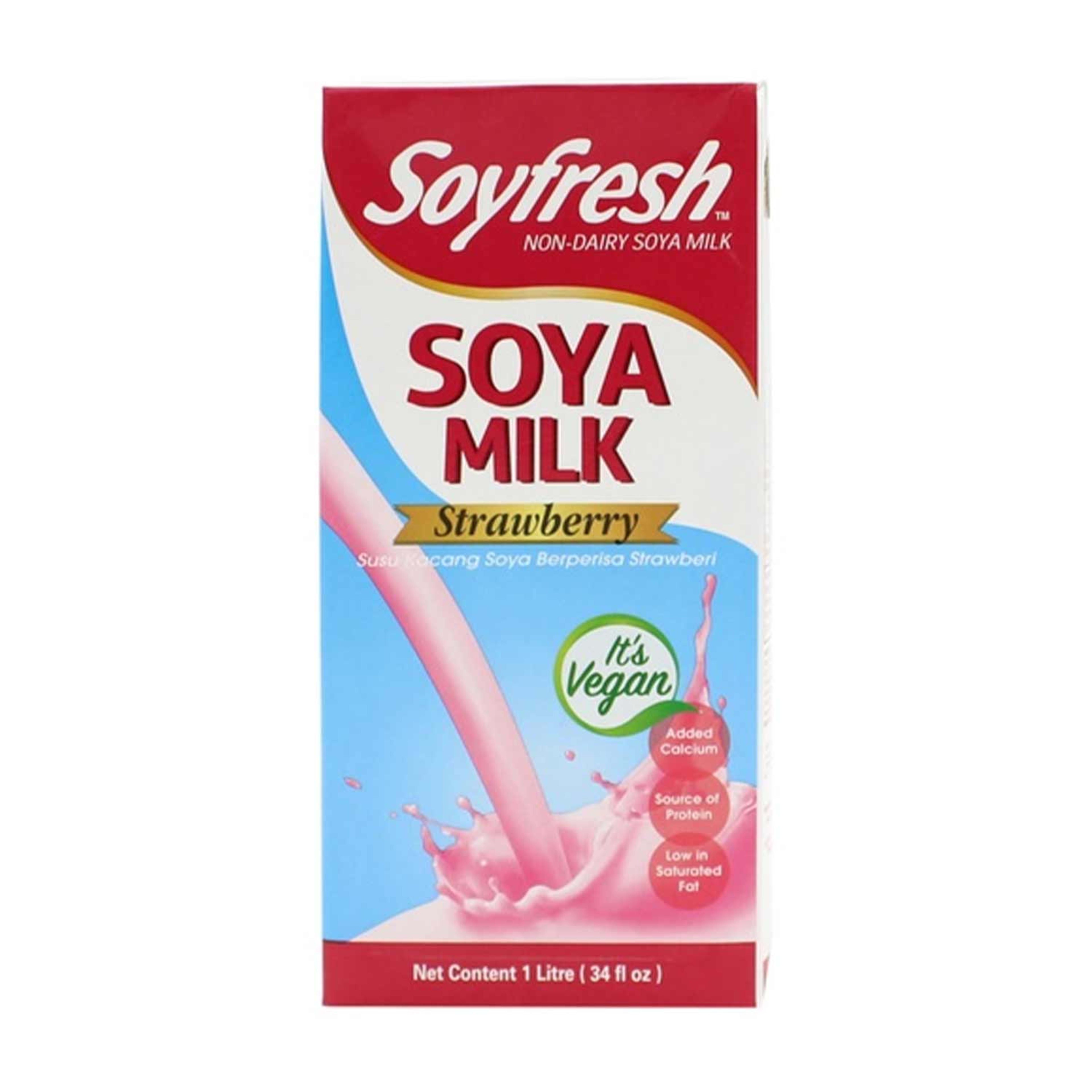 Soyfresh Strawberry Non-dairy Soya Milk 1ltr