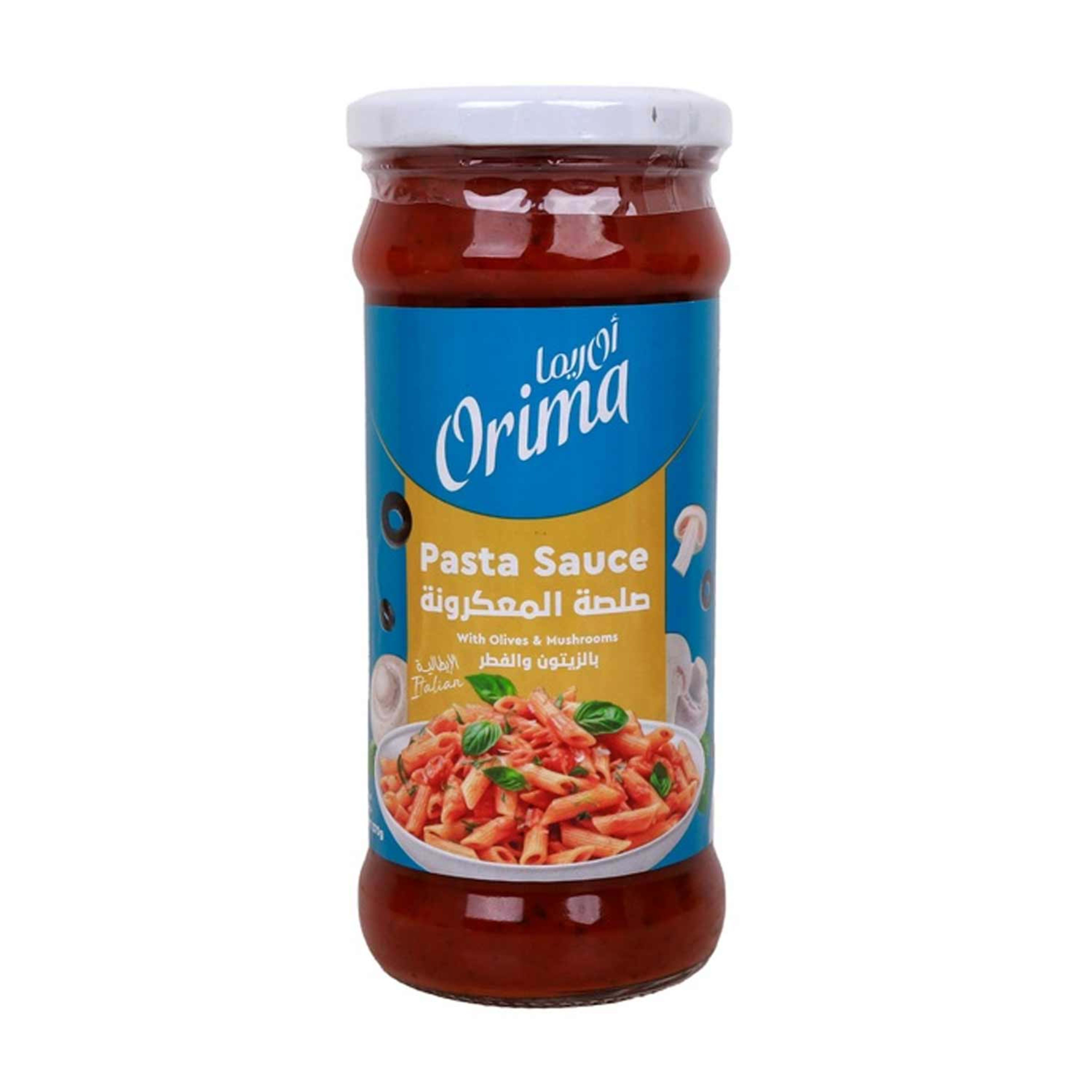Orima Pasta Sauce with Olives & Mushrooms 370gm