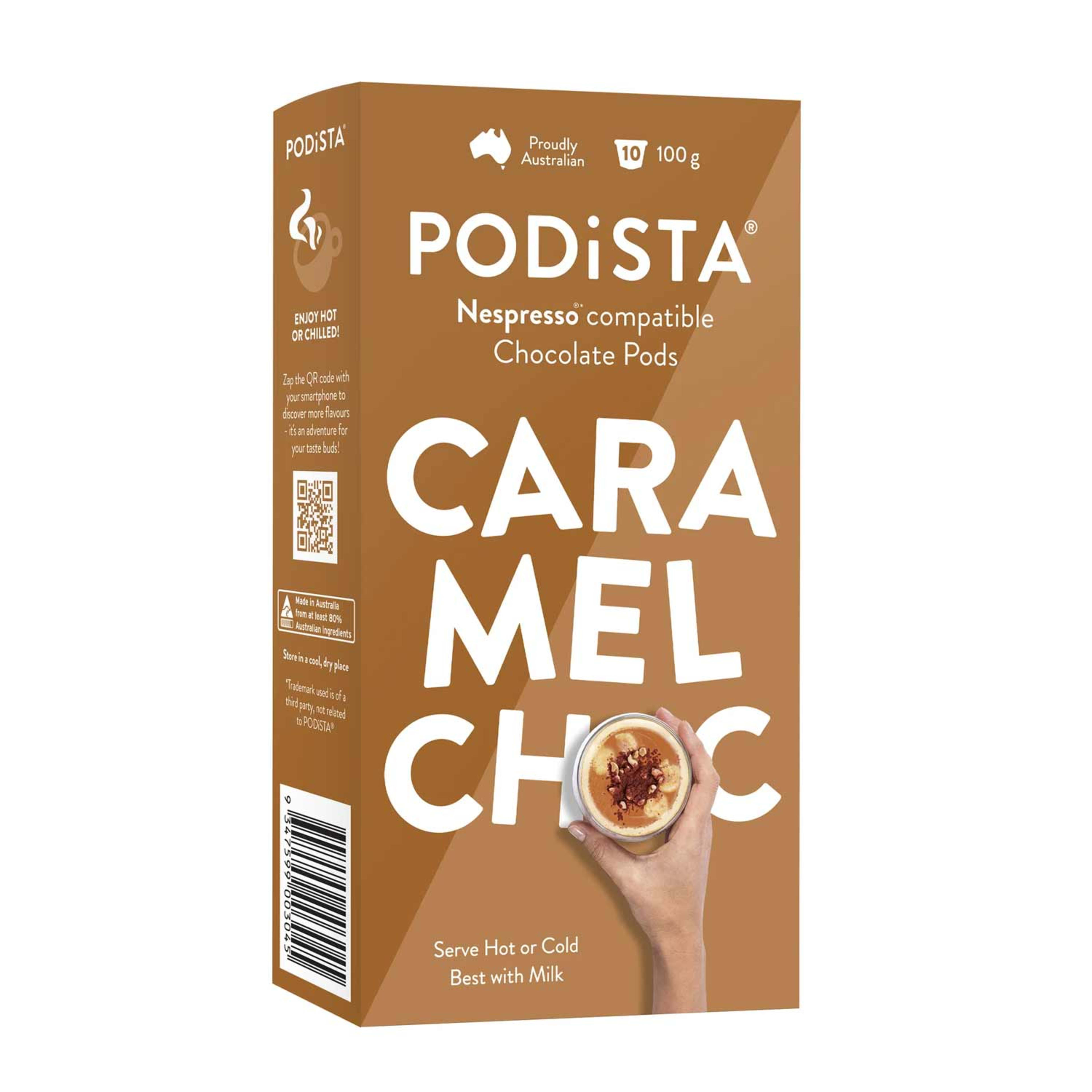 Podista Chocolate Caramel Pods 100gm