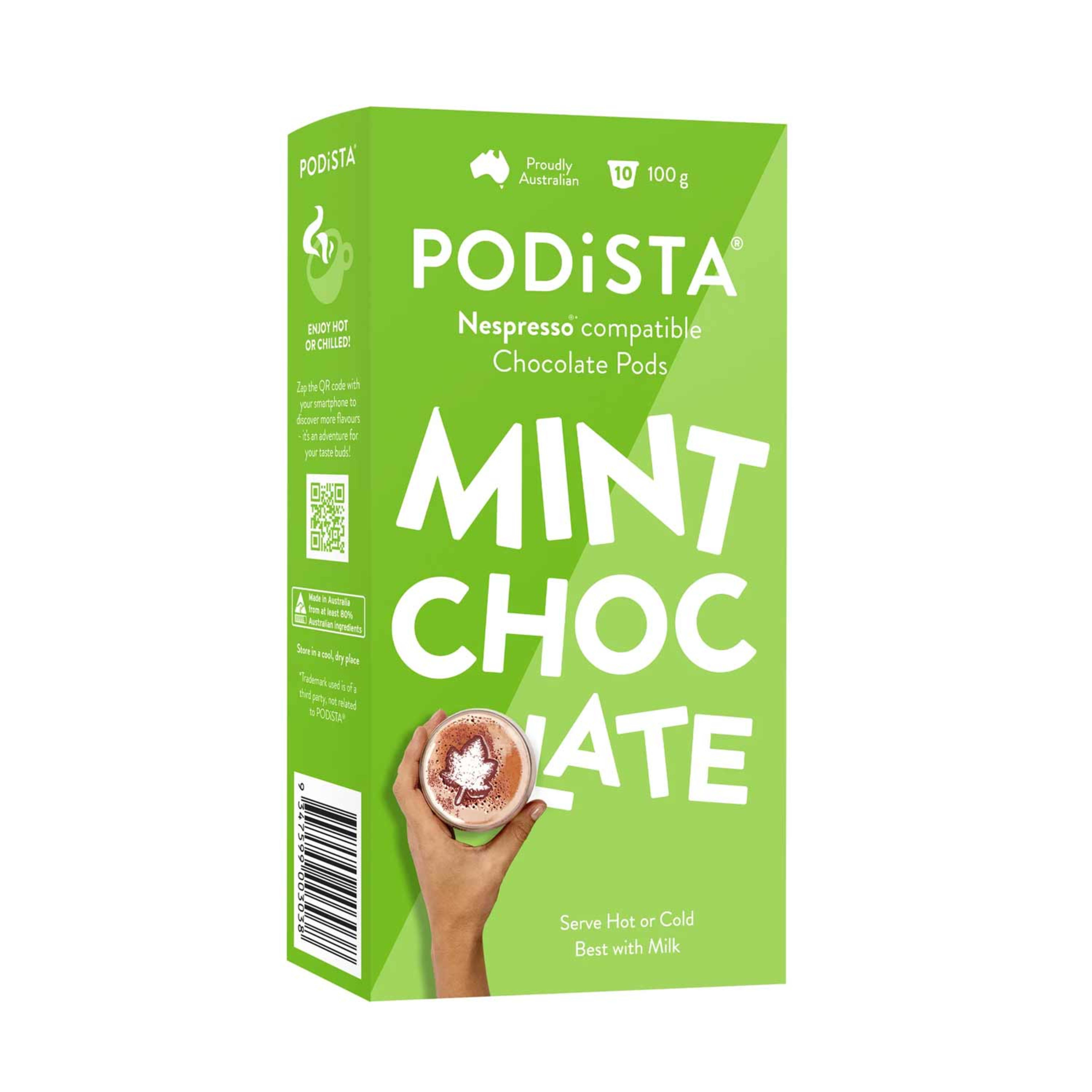 Podista Mint Chocolate Pods 100gm