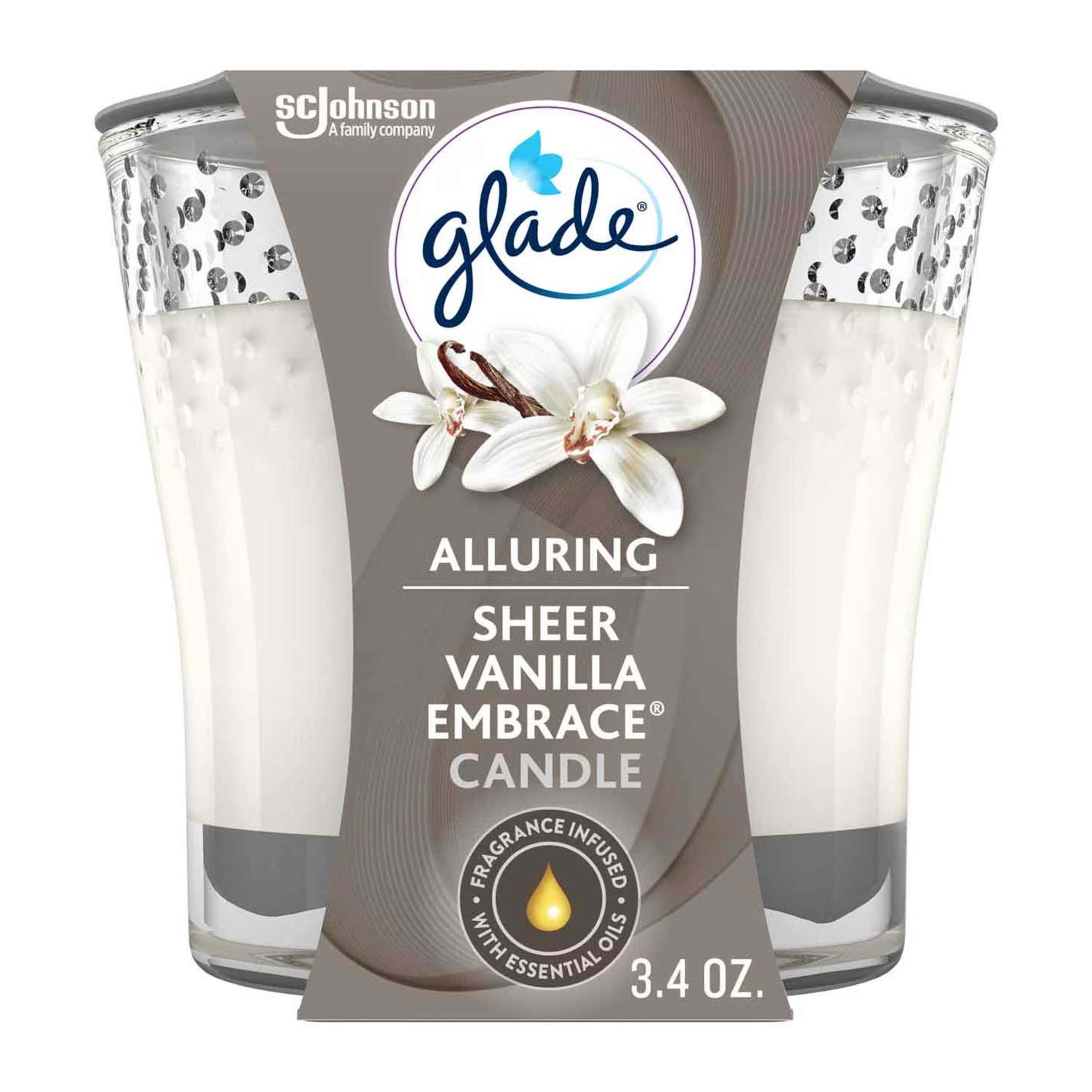 Glade Candle Pure Vanilla Joy (glass) 96.3gm