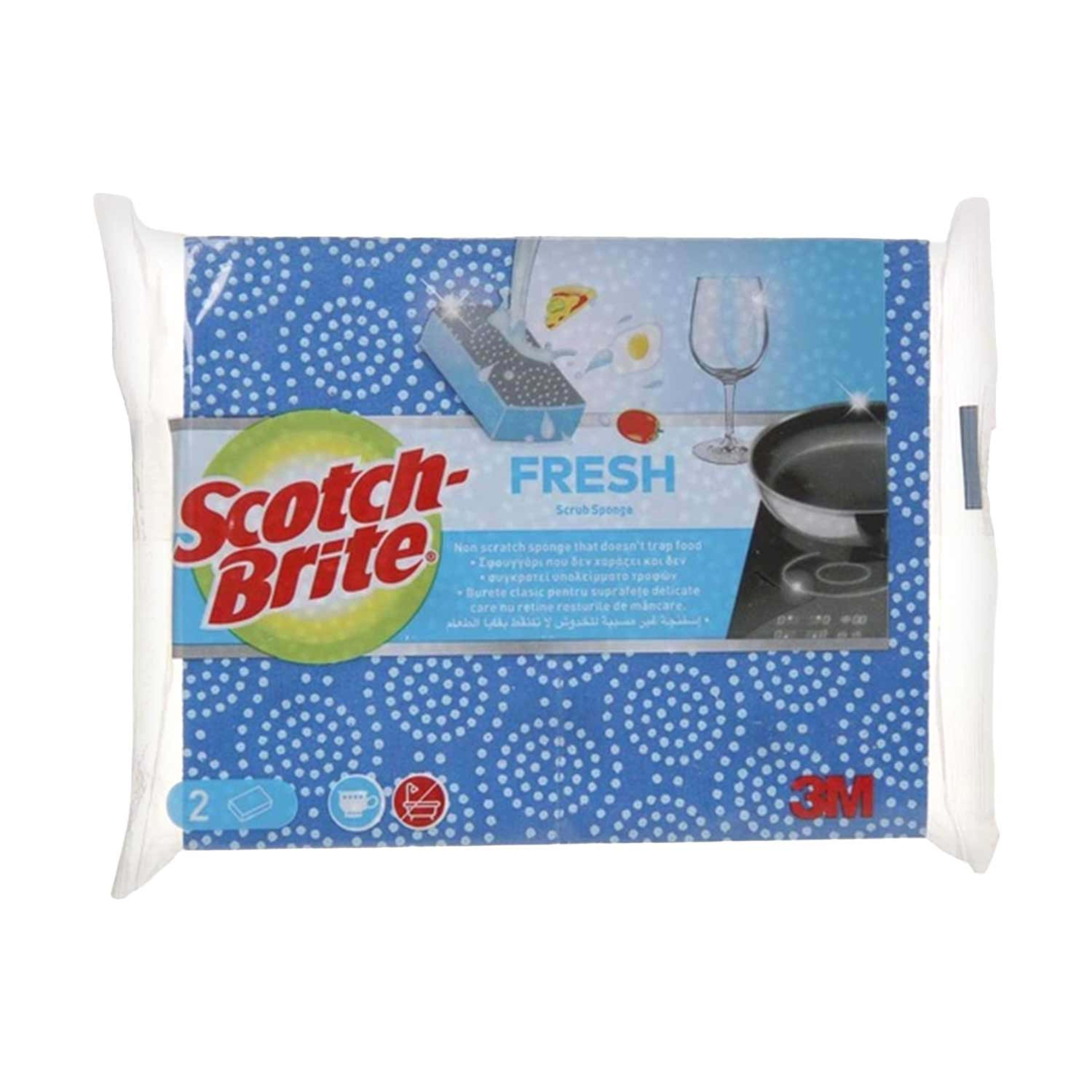 Scotch-brite Fresh Non Scratch Scrub Sponge Laminate 2pcs