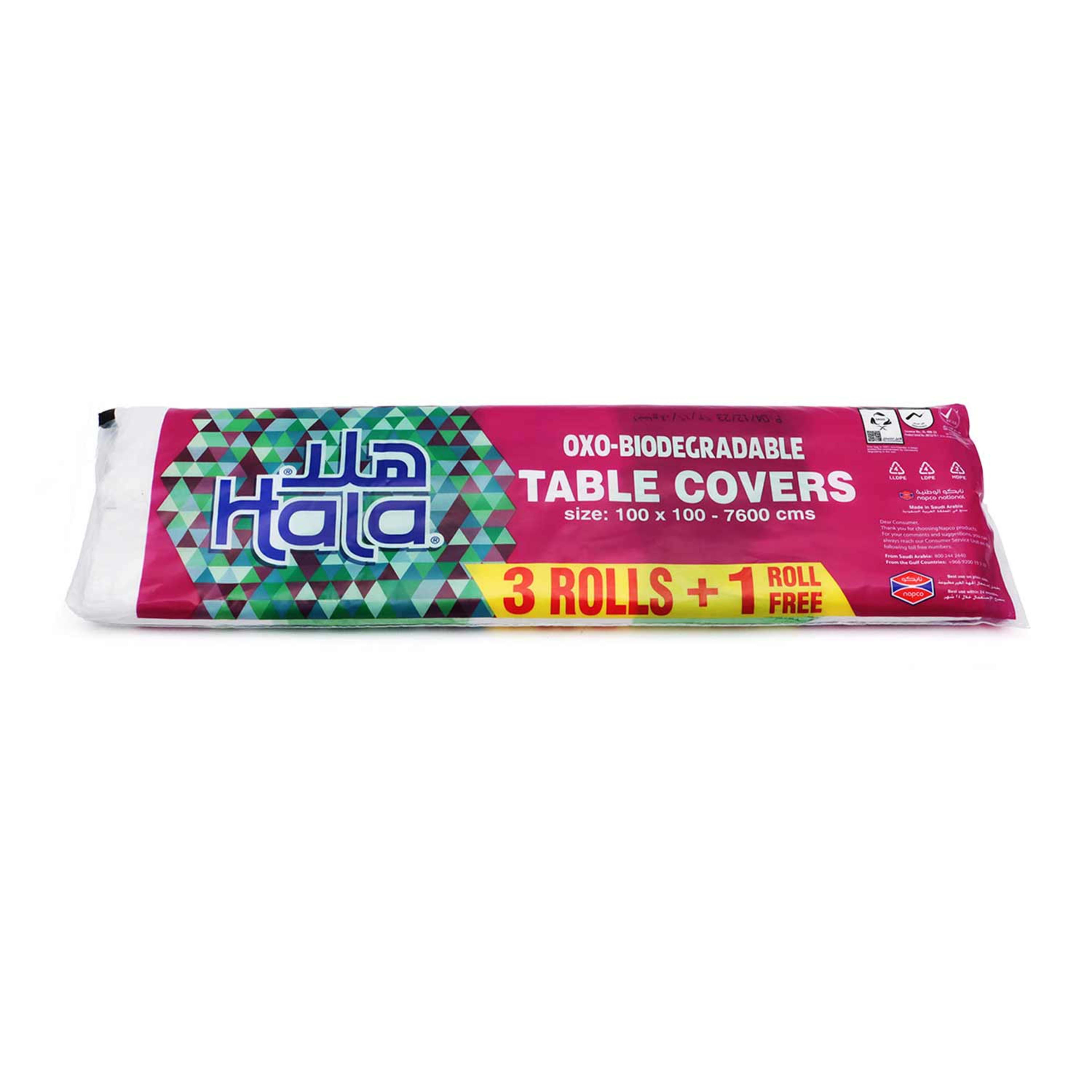 Hala Table Covers 100x100cm 76 Sheet 3+1roll Free