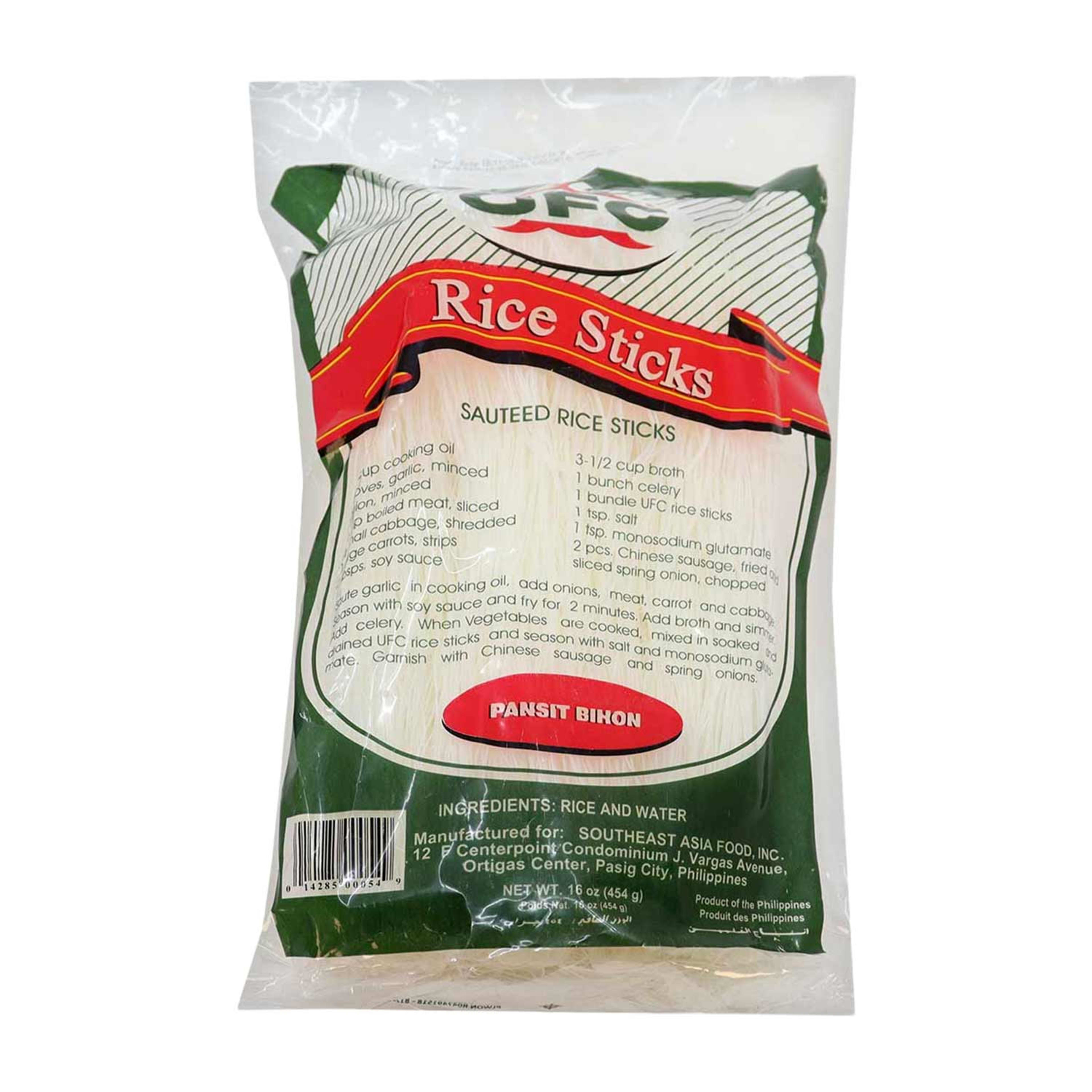 Ufc Rice Sticks (pancit Bihon) 454gm (16oz)