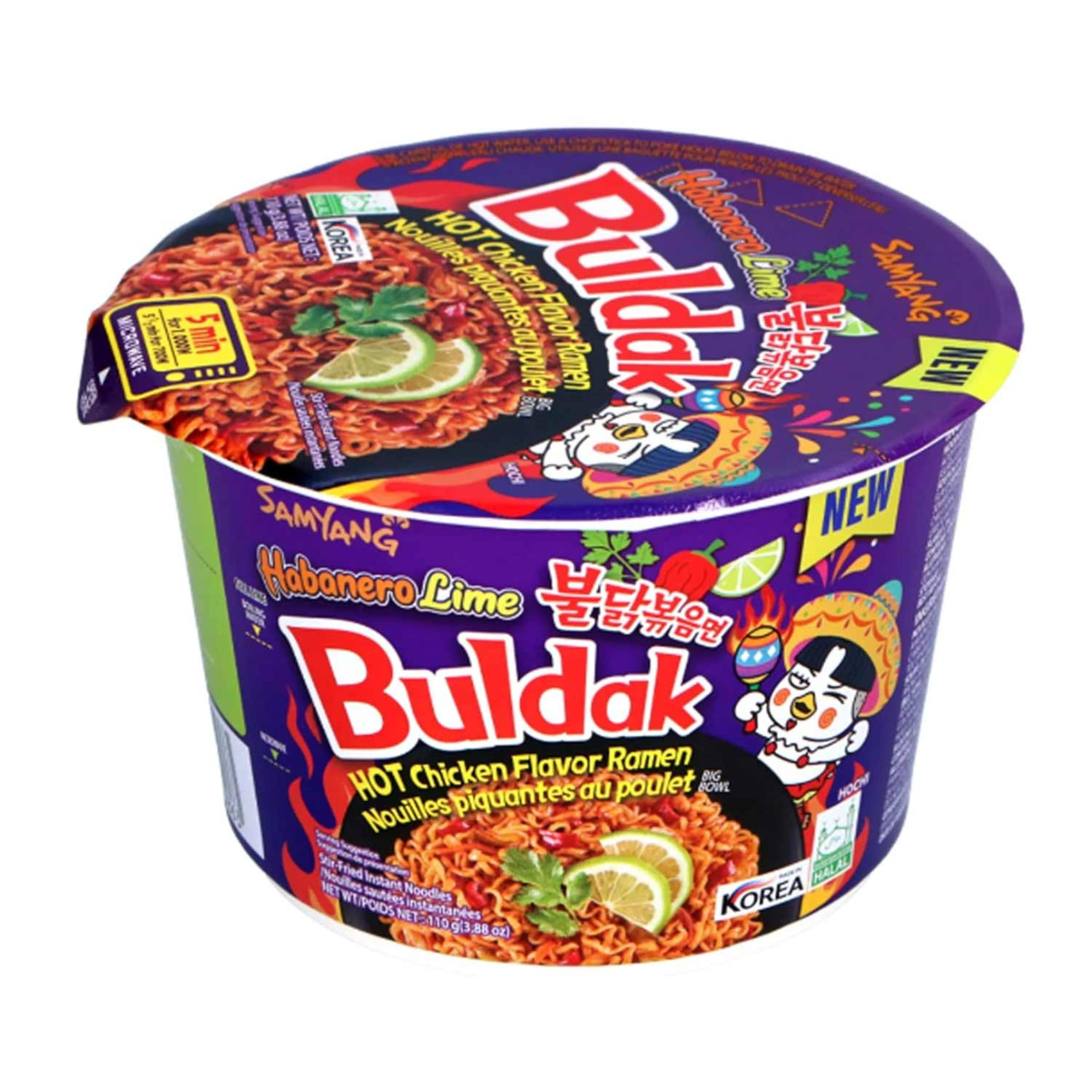 Samyang Buldak Hot Chicken Flavor Ramen Habanero Lime Big Bowl 110gm