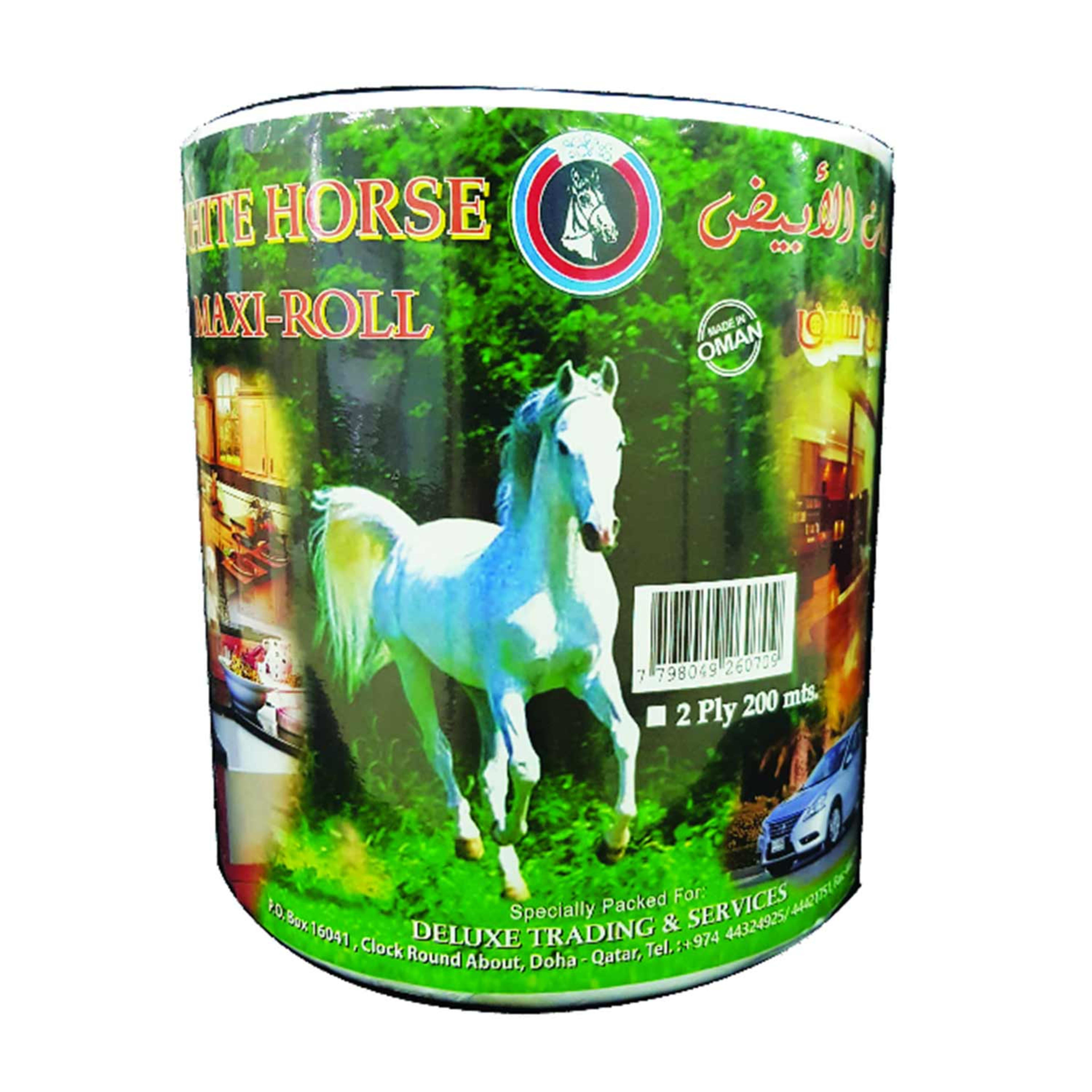 White Horse Maxi Roll 2ply 200mtr