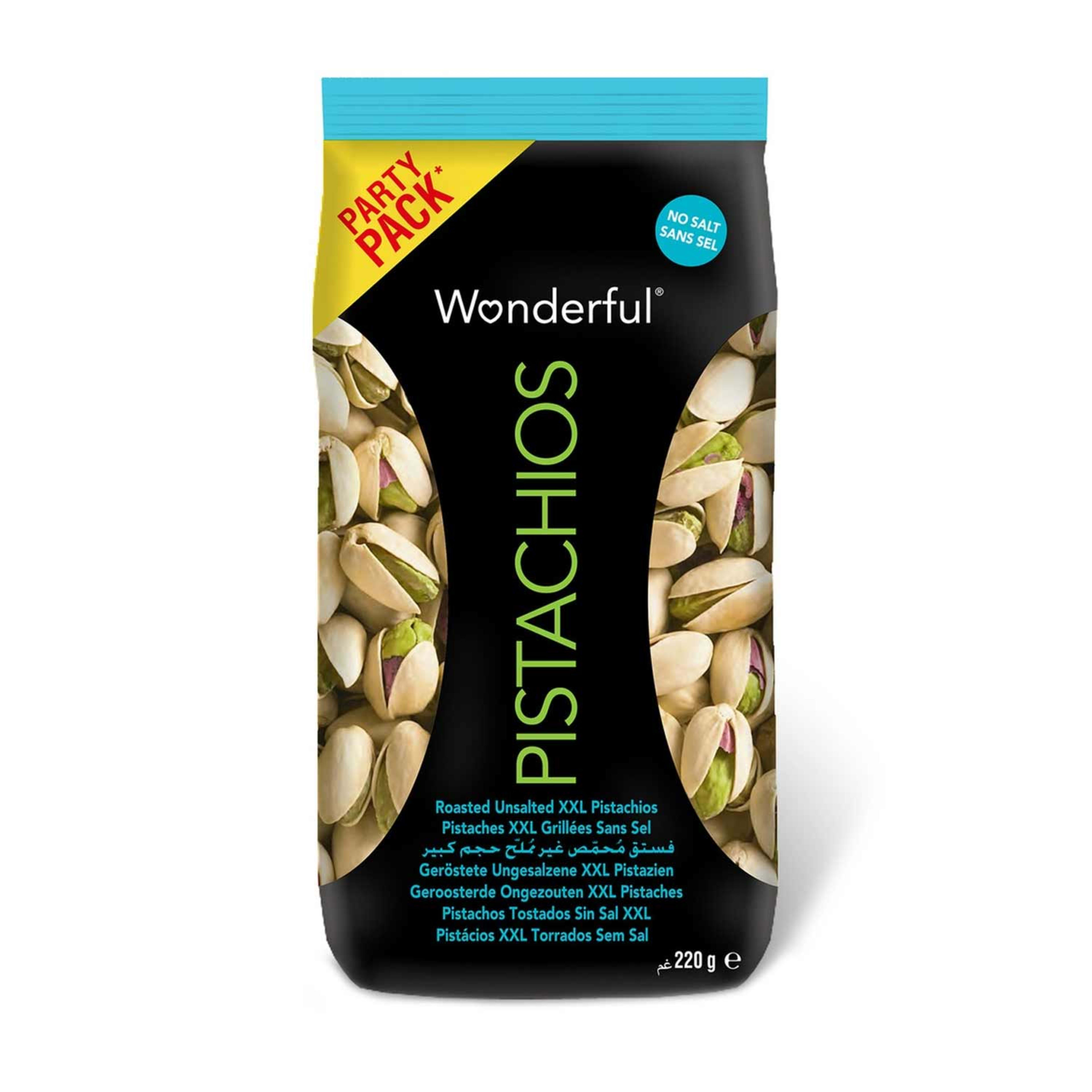 Wonderful Pistachios Roasted Unsalted XXL 220gm