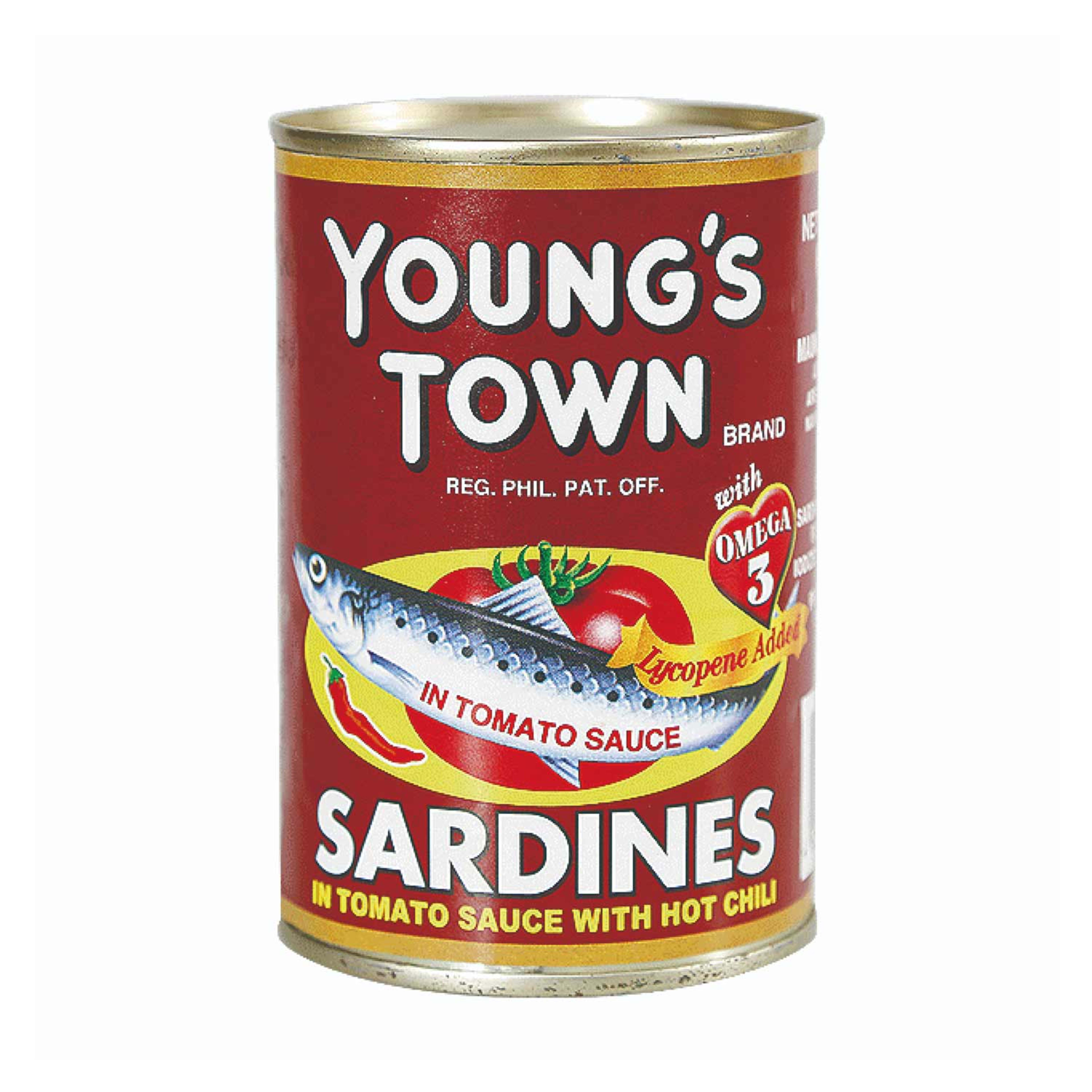 Young's Town Sardines in Tomato Sauce Red (hot) 155gm