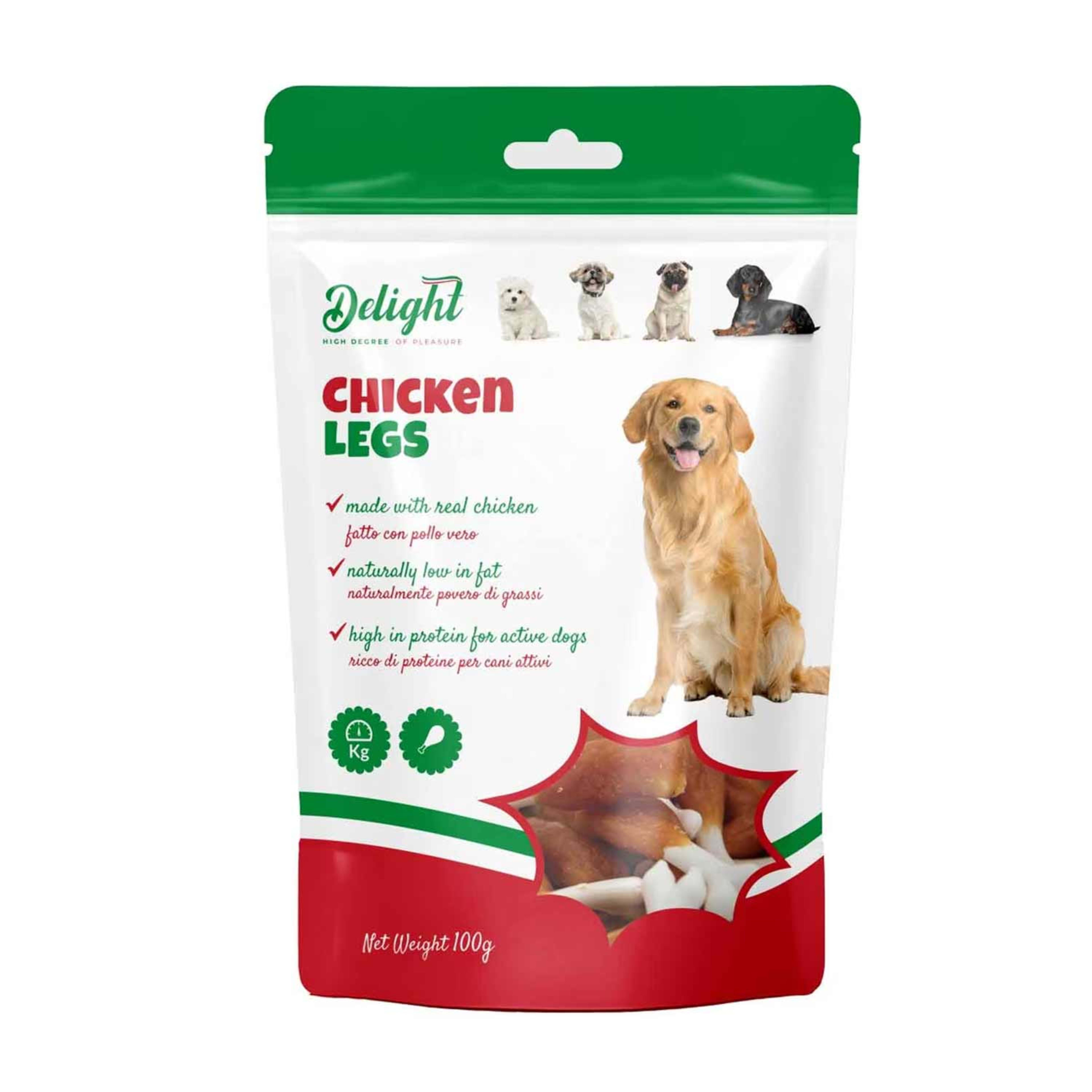 Delight Chicken Leg Dog Snack 100gm