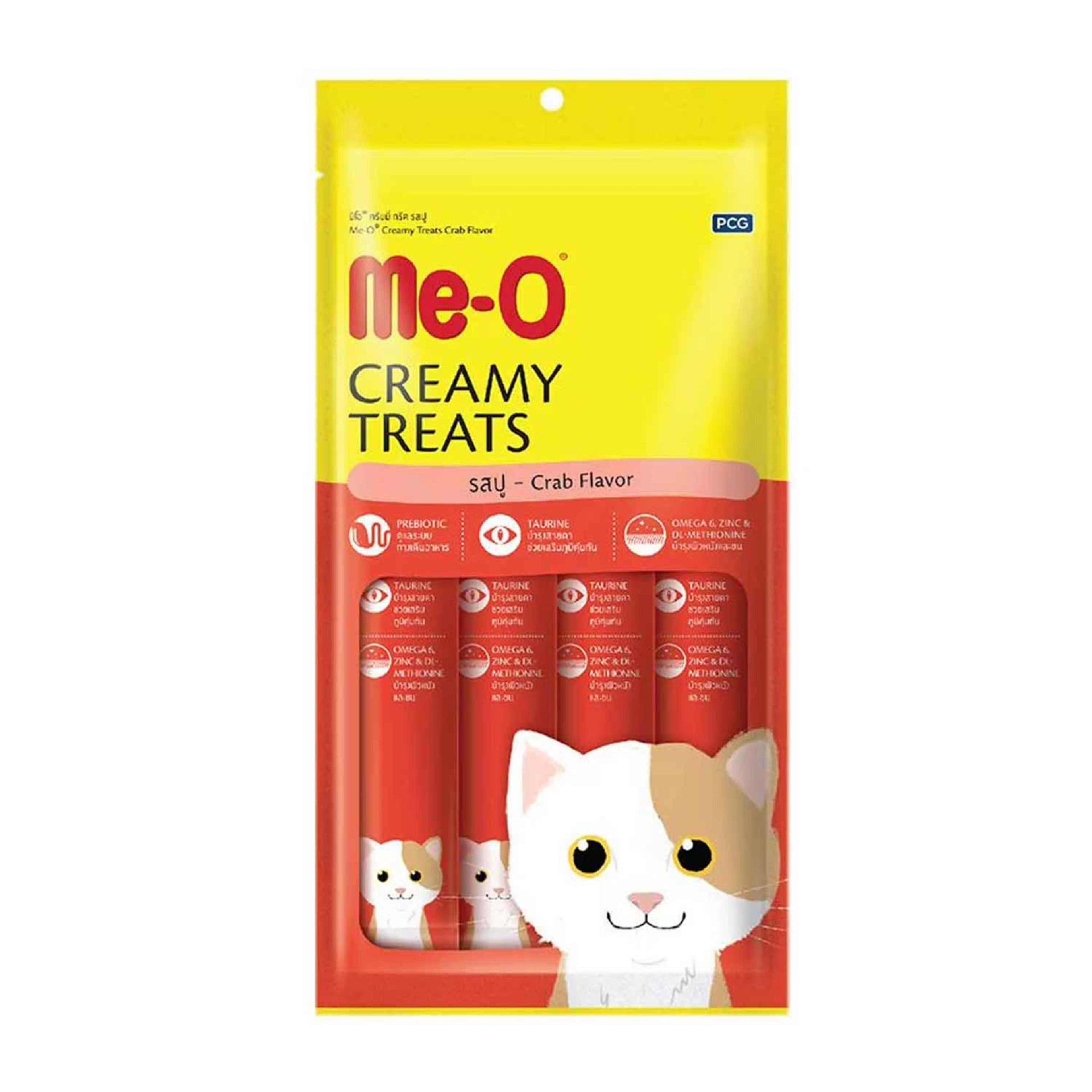 Me-o Creamy Treats Cat Food Crab Flavor 60gm
