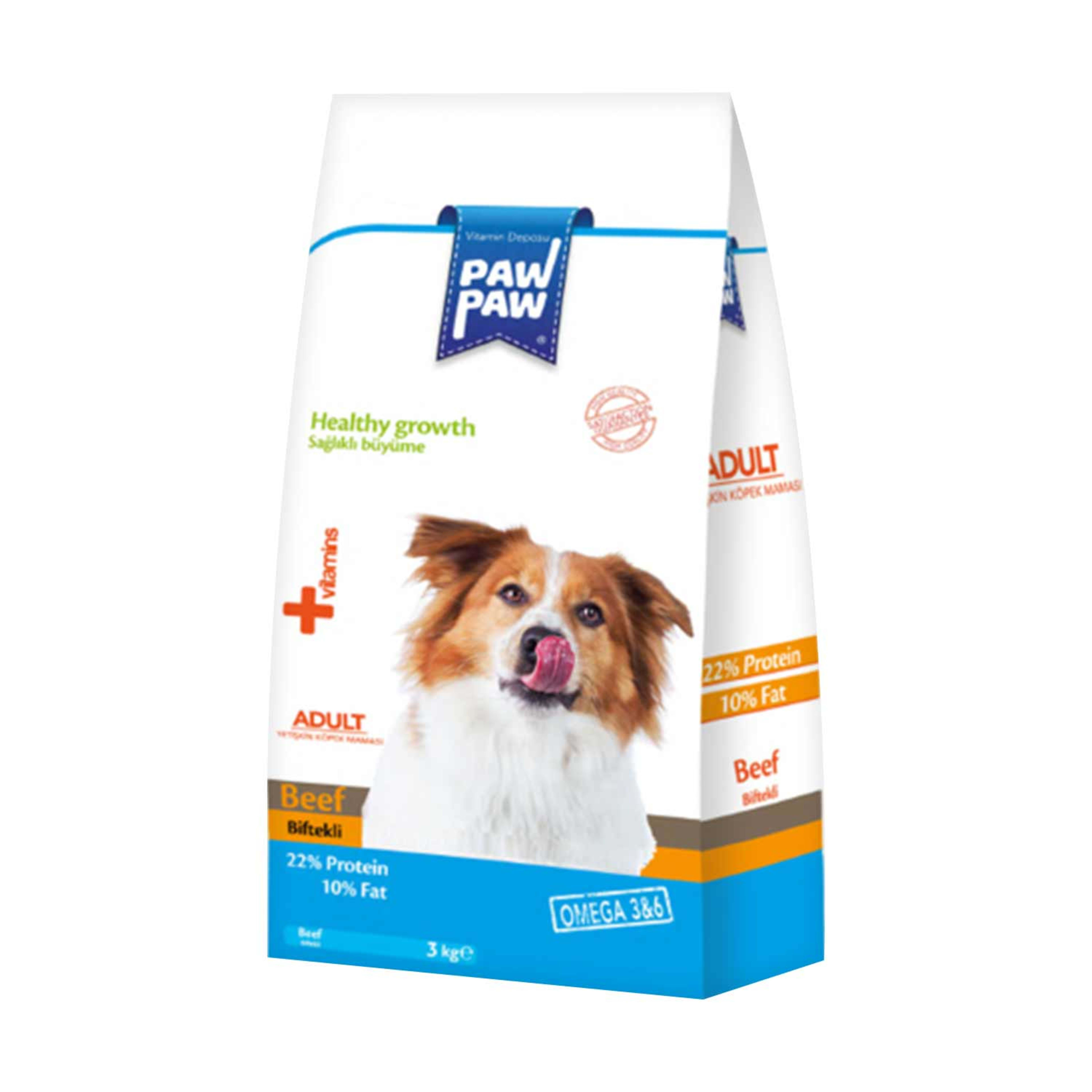 Paw Paw Adult Dog Food Beef 3kg