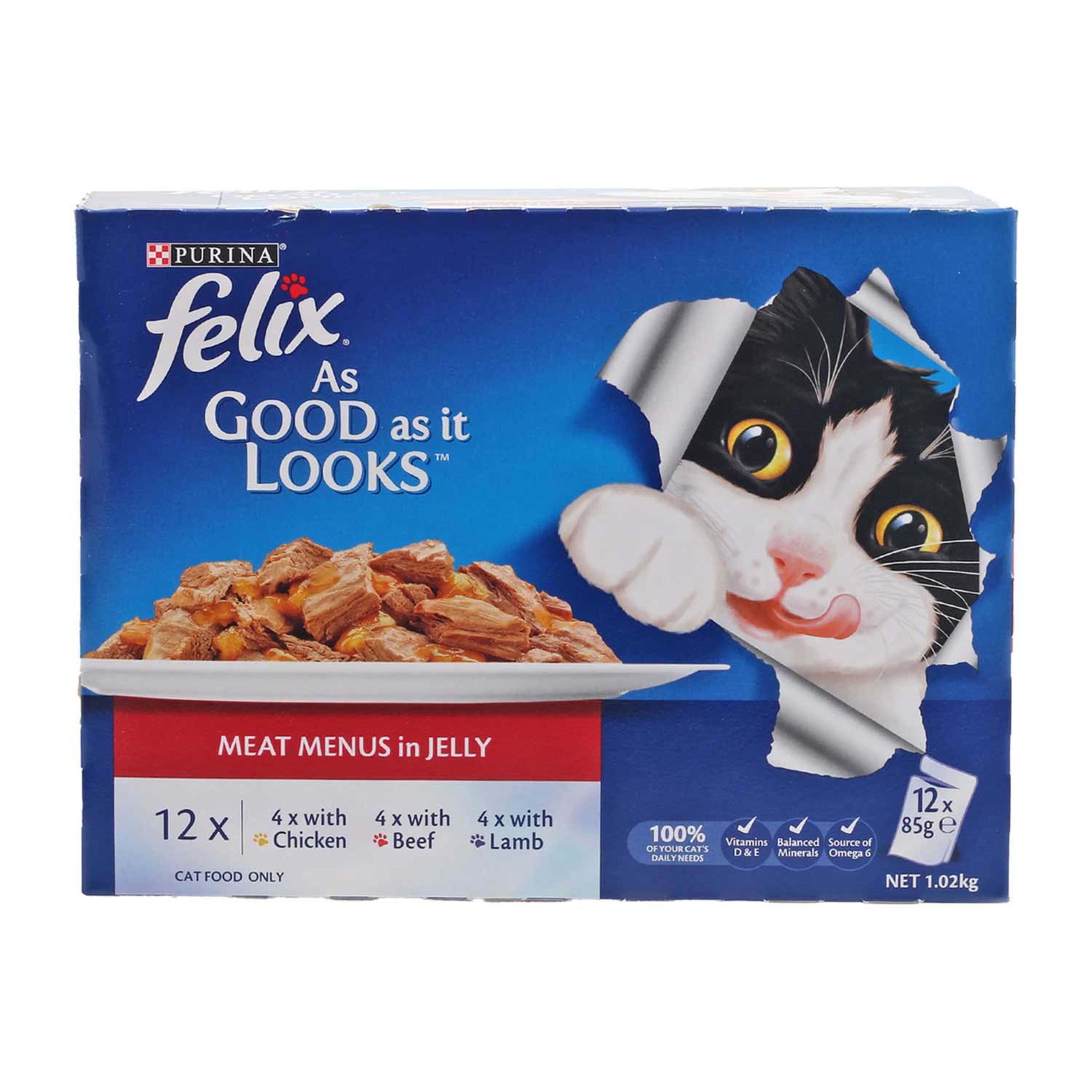 Purina Felix Meat Menus in Jelly 12x85gm